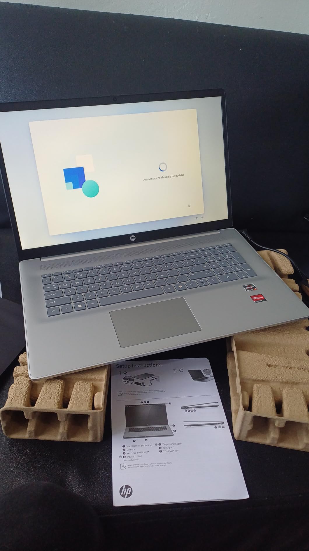 HP 17.3 inch Laptop, HD+ Display, AMD Ryzen 5 7520U, 16 GB RAM, 512 GB SSD, AMD Radeon Graphics, Windows 11 Home, Natural Silver, 17-cp2199nr Customer Review HP 17.3 inch Laptop, HD+ Display, AMD Ryzen 5 7520U, 16 GB RAM, 512 GB SSD, AMD Radeon Graphics, Windows 11 Home, Natural Silver, 17-cp2199nr - Customer Photo 1
