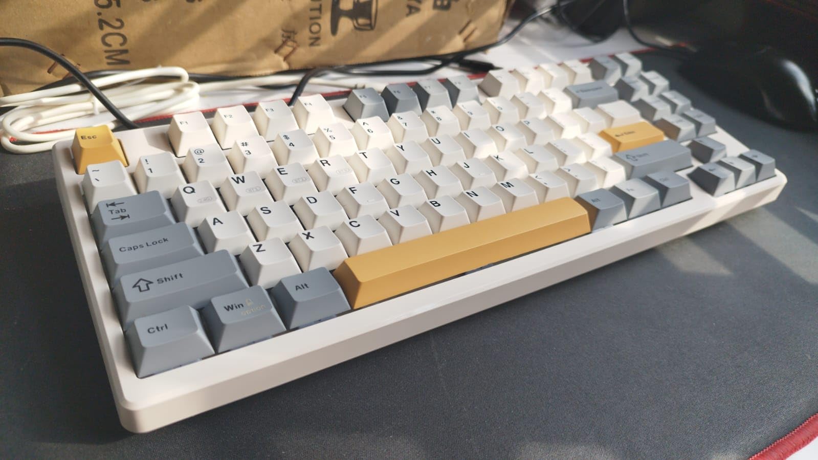 Wireless Mechanical Keyboard,Gasket Mounted with Creamy Sound,Bluetooth/2.4GHz/USB-C,Custom Hot Swappable,RGB Backlit,75% Compact Layout for Gaming/Typing/Win/Mac/PC(Textured Black,Linear Switch) - Customer Photo 1
