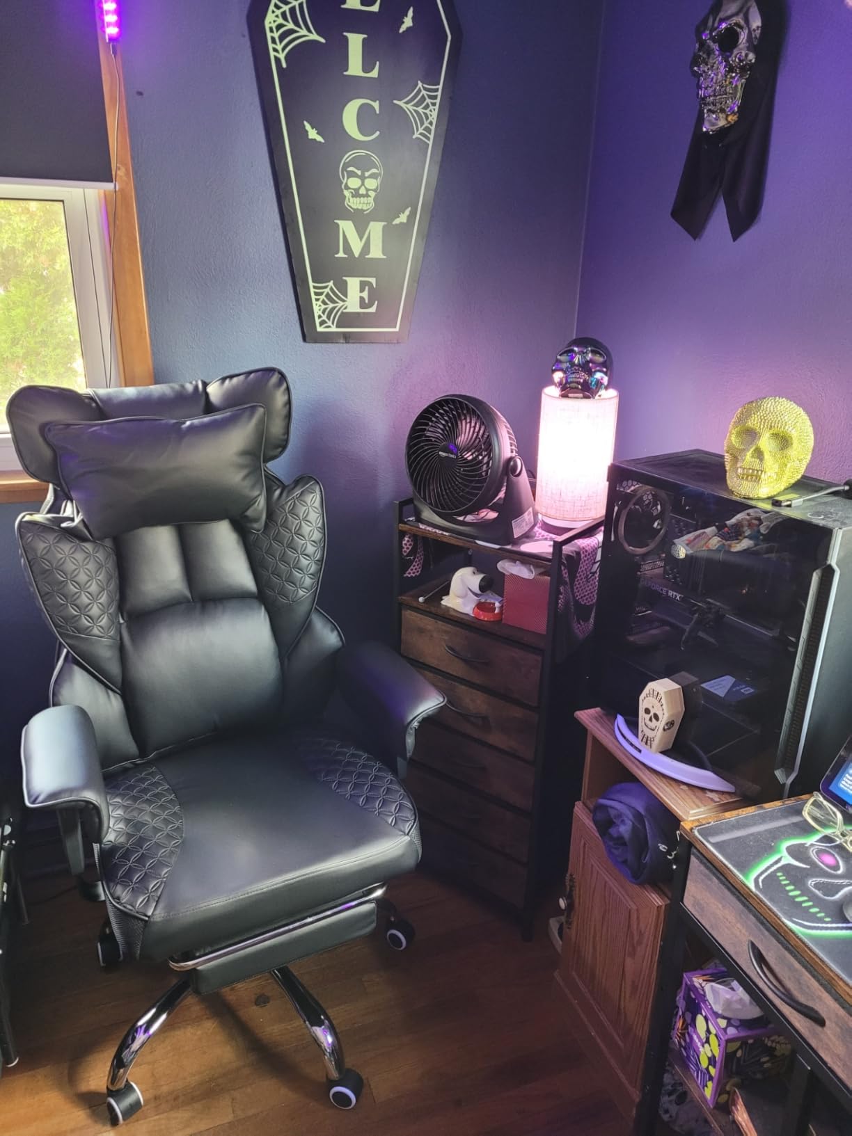 GTRACING Big and Tall Gaming Chair 400lbs Heavy Duty Office Chair with Foot Rest & Ergonomic Pocket Spring Lumbar Support, High Back 3D Saddle Shaped Cushion for Back Pain Relief, Matte-Black Customer Review GTRACING Big and Tall Gaming Chair 400lbs Heavy Duty Office Chair with Foot Rest & Ergonomic Pocket Spring Lumbar Support, High Back 3D Saddle Shaped Cushion for Back Pain Relief, Matte-Black - Customer Photo 3