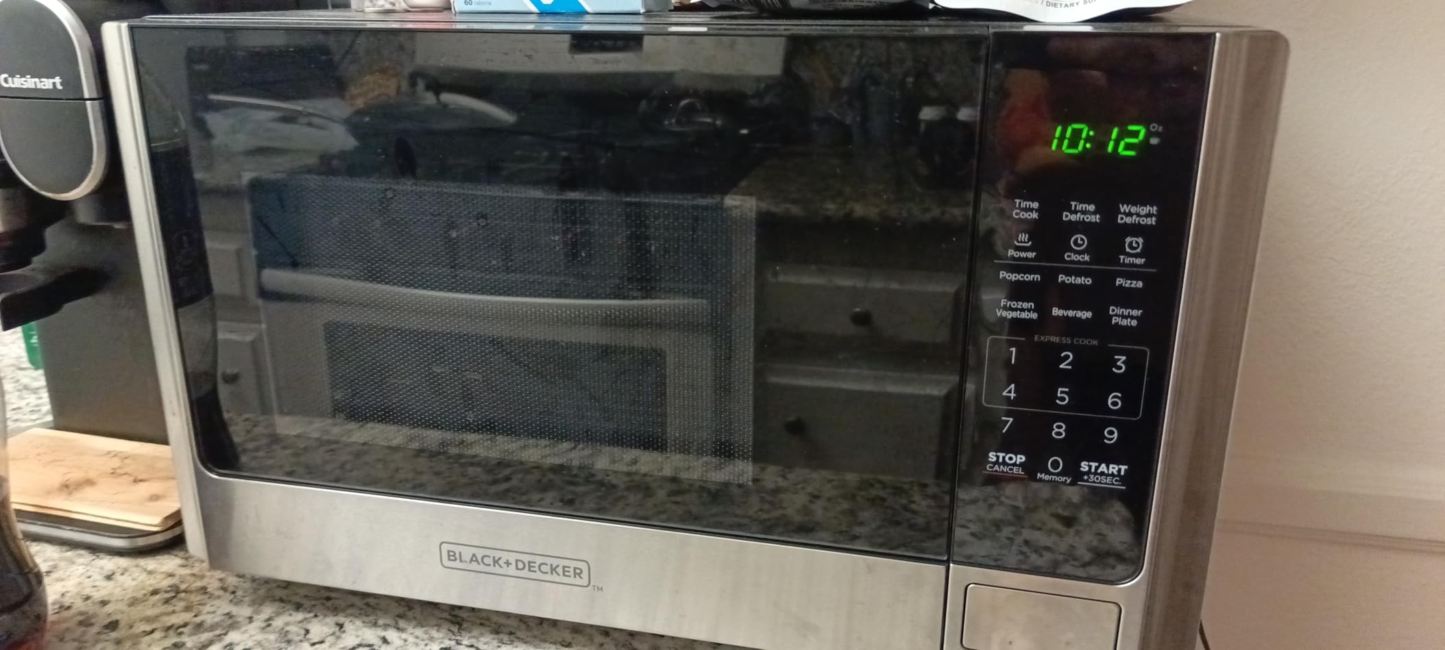 BLACK+DECKER Over the Range Microwave Oven with Vent and One-Touch Auto Cooking, 1.7 cu. ft. OTR Over Stove Microwave, Stainless Steel, 1000 Watts, EM044K6CE-SS - Customer Photo 2