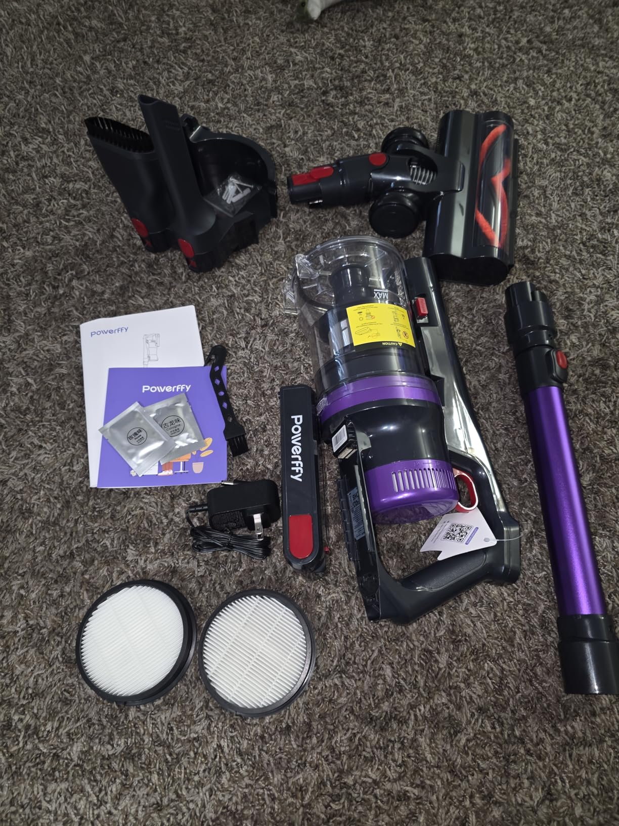 Cordless Vacuum Cleaner, 600W 50Kpa Stick Vacuum Cleaner with 65mins Rechargeable Battery, Anti-Tangle Brush, Build-in Aromatherapy, Handheld Vacuum Cleaners for Home/Pet Hair/Carpets/Floors - Customer Photo 2