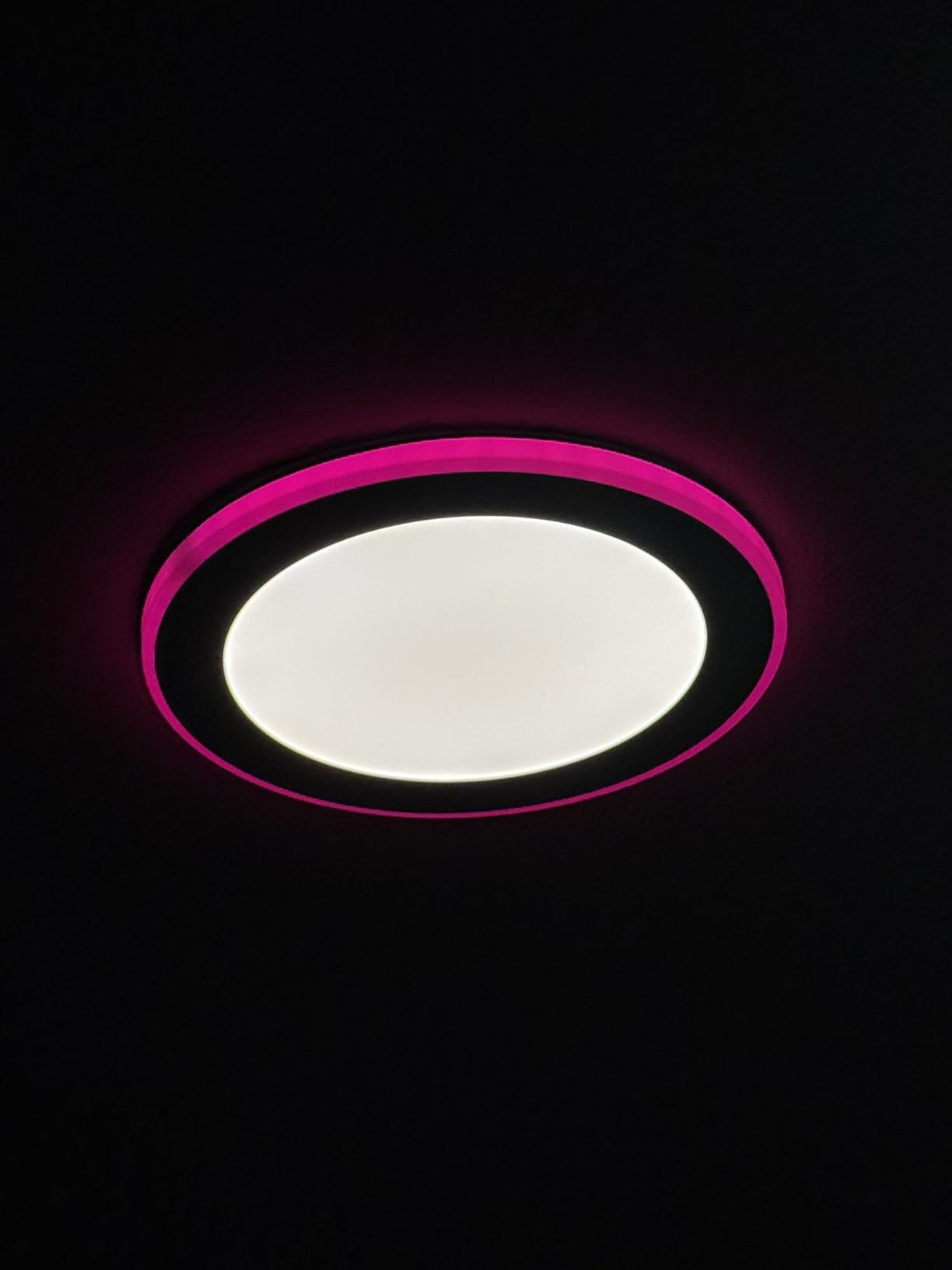 Lumary RGBAI Smart Recessed Lighting 4 Inch with Gradient Accent and Night Ring, 9W 780LM WiFi Canless Wafer Downlight with Junction Box, LED Downlight Work with Alexa/Google Assistant/Siri, 1PCS - Customer Photo 3