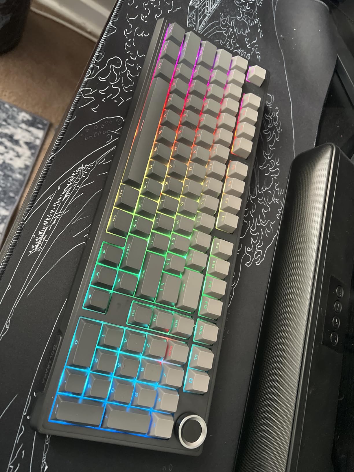 SOLAKAKA KI99 Pro 96% Wireless Mechanical Keyboard, RGB Gaming Keyboard, Hot-Swappable Pre-Lubed Switches, Gasket Structure Creamy Keyboards (Gradient-Black, Non-Silent Version) customer photo 1