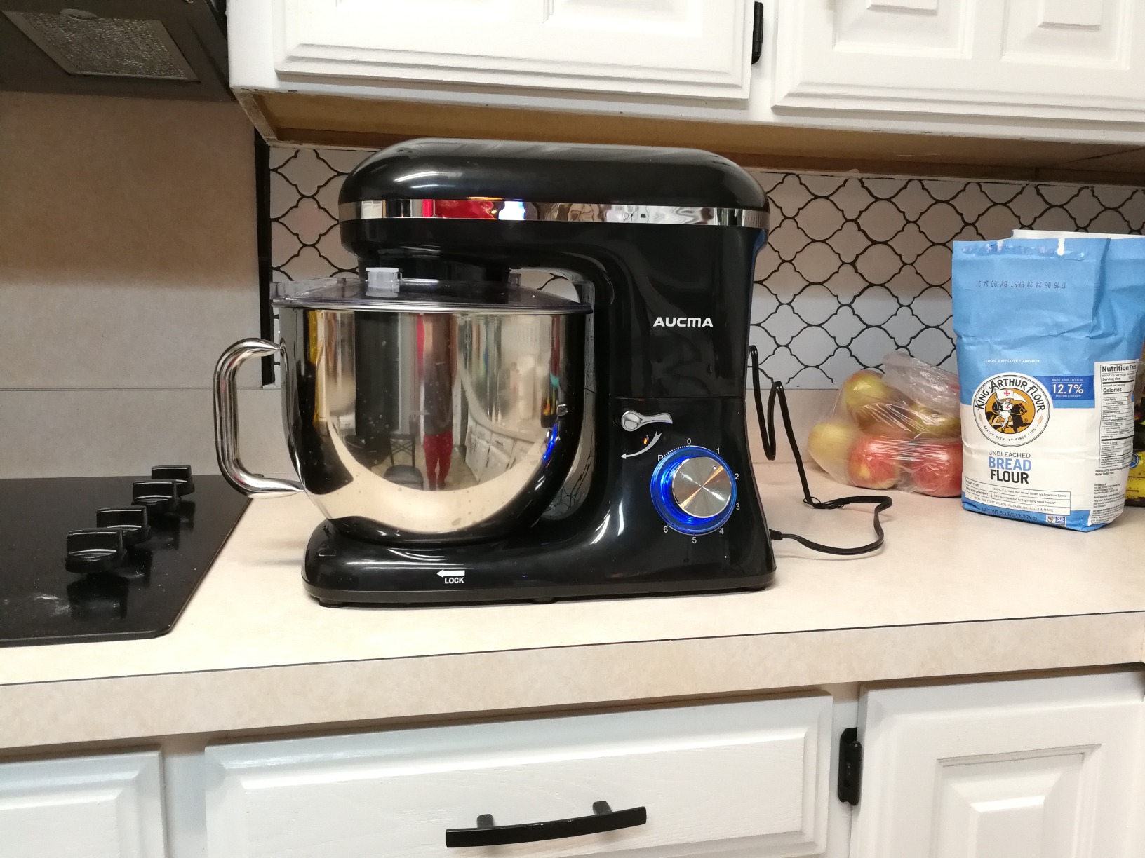 Aucma Stand Mixer,8.5QT 900W Kitchen Mixer, Large Capacity Kitchen Electric Mixers with Dough Hook, Wire Whip & Beater - Customer Photo 2