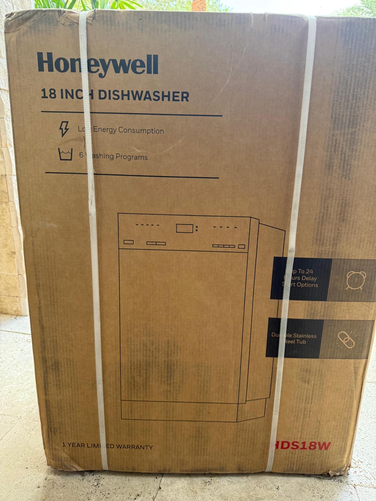 Honeywell 18 Inch Dishwasher with 8 Place settings, 6 Washing Programs, Stainless Steel Tub, UL/Energy Star- Black customer photo 2
