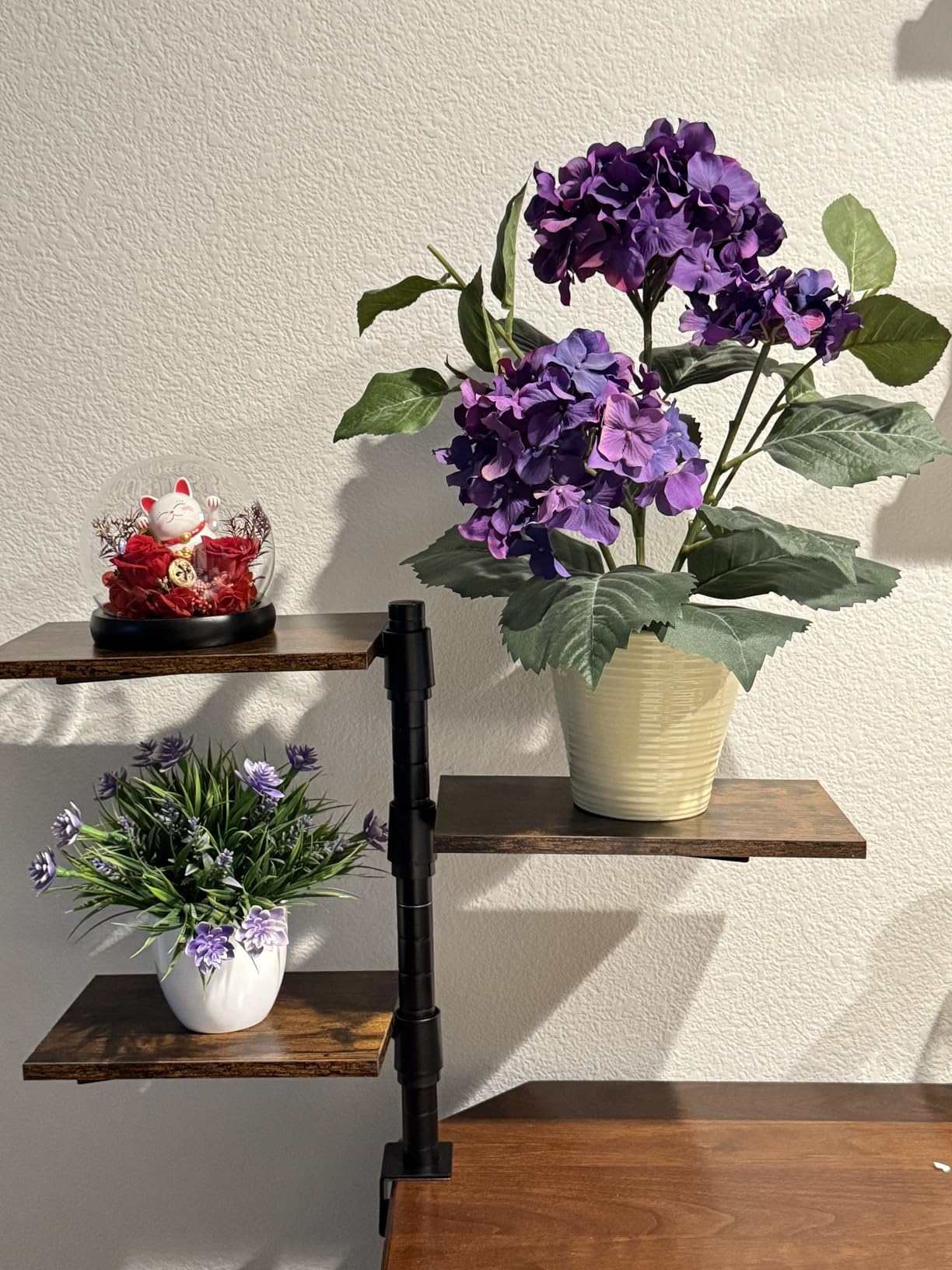 PawsWhirl 3 Tier Clamp On Desk Shelf - Over Or Under Table Clamp Shelf, 360° Rotatable Desk Storage for Home Office, Gaming and Storage Tray, Desktop Shelves for Desktop Thicknesses from 0.5-1 Inch Customer Review PawsWhirl 3 Tier Clamp On Desk Shelf - Over Or Under Table Clamp Shelf, 360° Rotatable Desk Storage for Home Office, Gaming and Storage Tray, Desktop Shelves for Desktop Thicknesses from 0.5-1 Inch - Customer Photo 4
