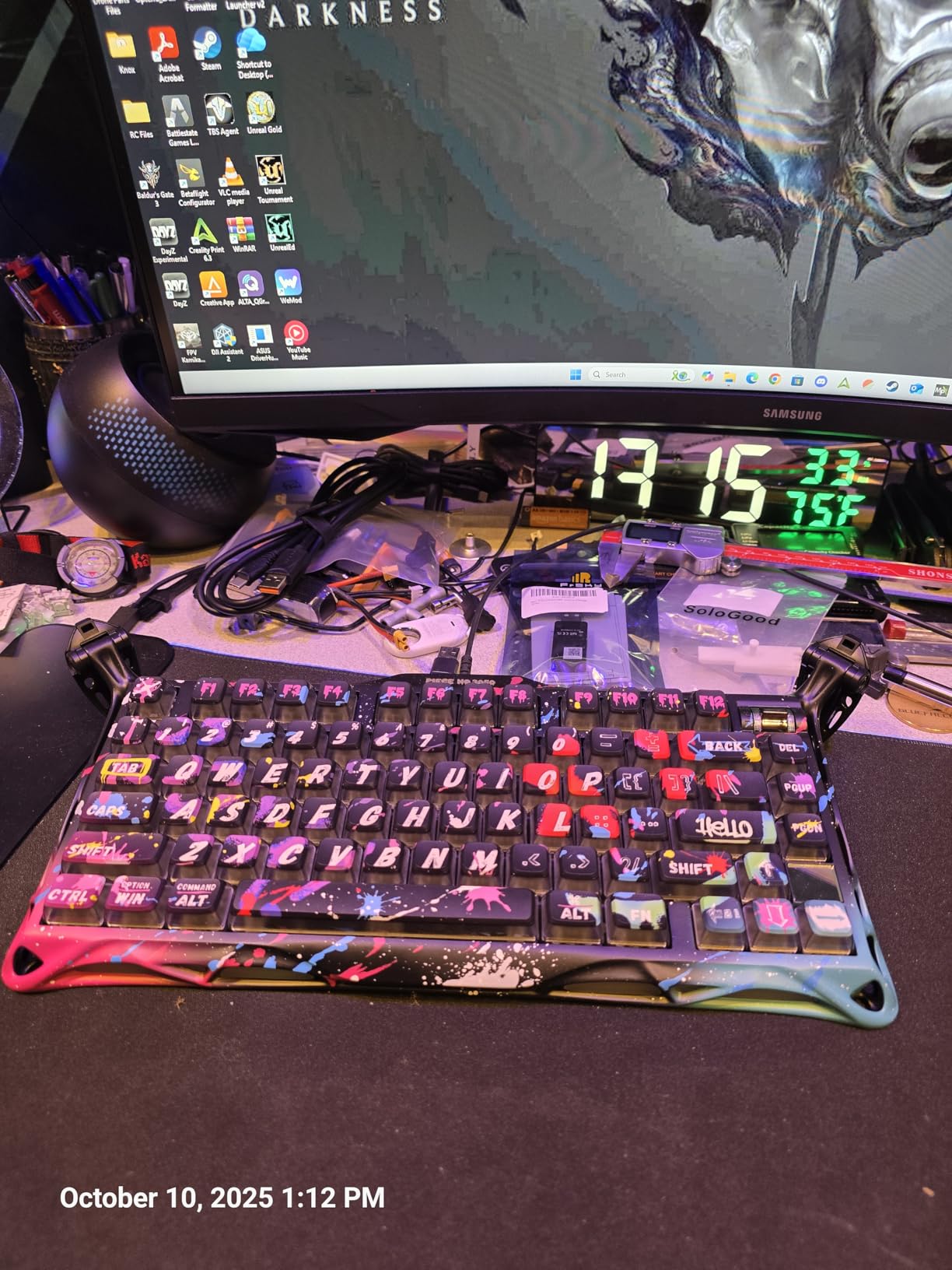 GravaStar Mercury V75 Lite Hall Effect Magnetic Gaming Keyboard – 8KHz Rapid Trigger Wired 75% Keyboard, Adjustable Actuation, Hot-Swappable Switches, Transparent RGB for PC/Mac - Customer Photo 4