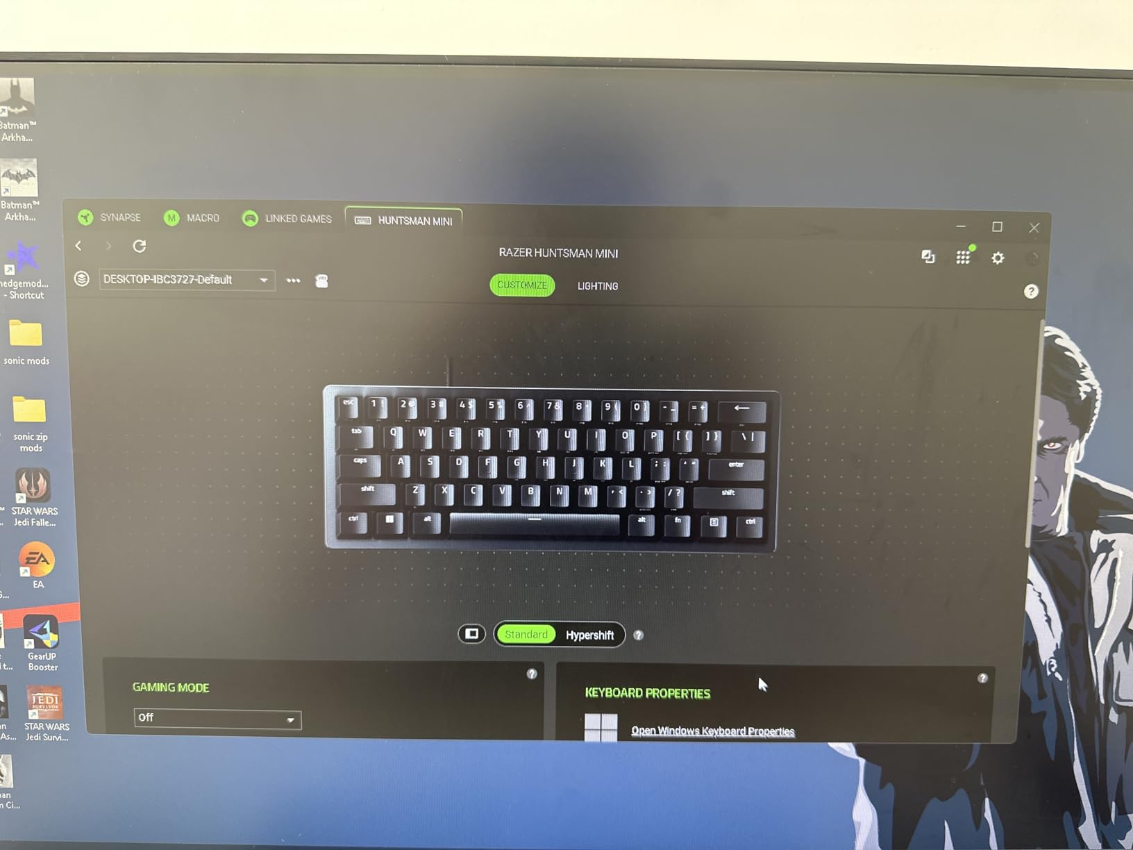 Razer Huntsman Mini 60% Gaming Keyboard: Linear Optical Switches - Rapid Trigger Mode - Chroma RGB Lighting - PBT Keycaps - Onboard Memory - Snap Tap - White - Customer Photo 3