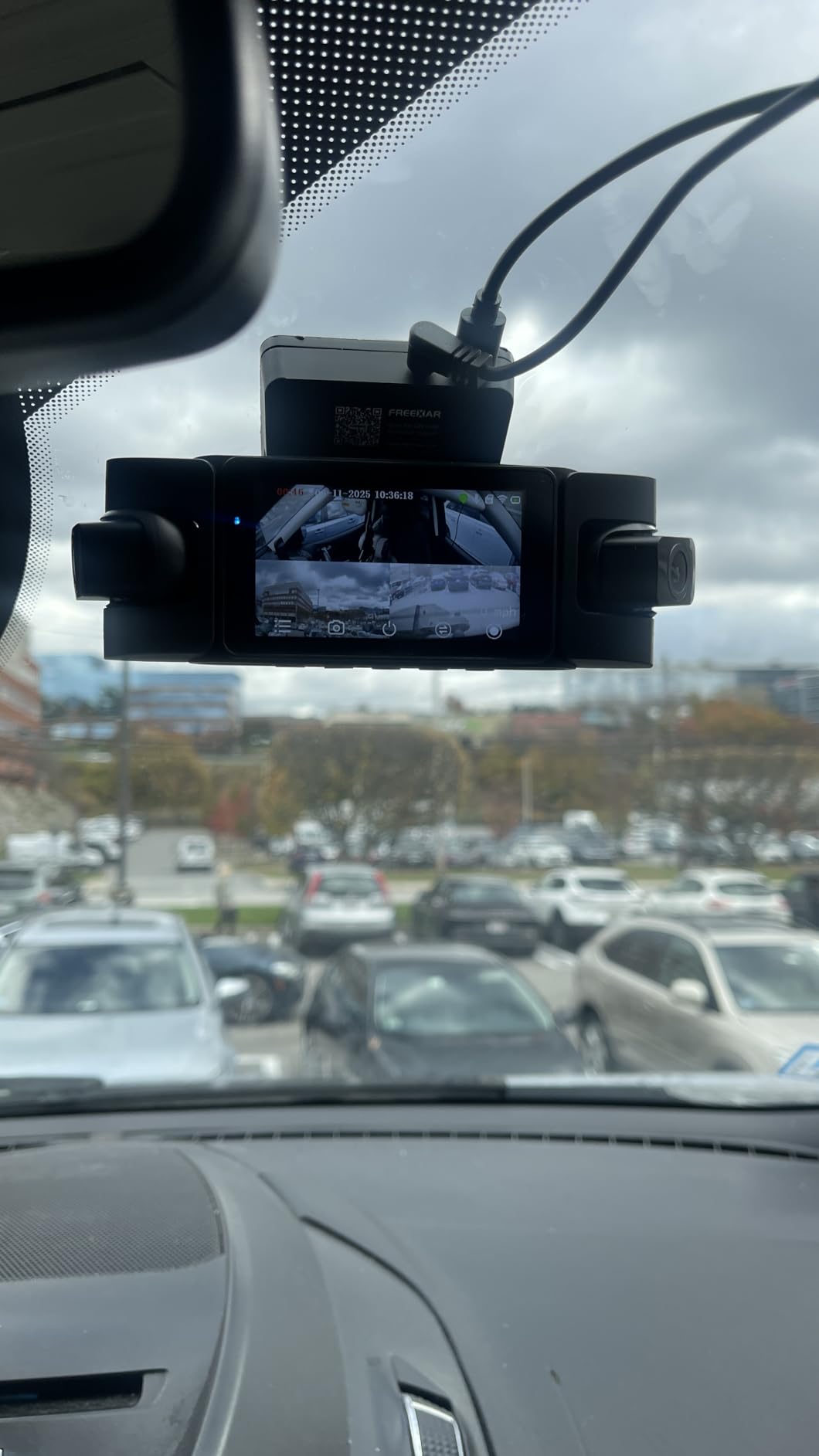 FREEXAR 4K 360° Dash Cam, 4-Channel Dash Camera for Cars, Full Coverage Front Rear Left Right Inside with GPS, 5.8GHz Wi-Fi & App, Night Vision, Voice Control, 24H Parking Mode, 128GB Card Included - Customer Photo 1