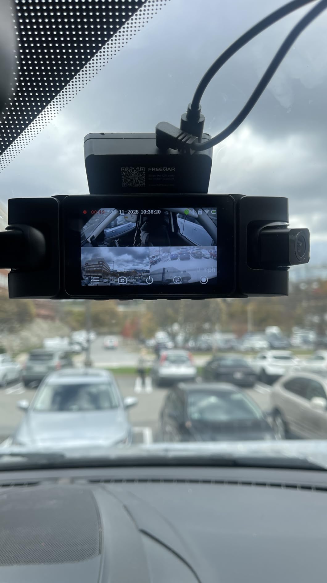 FREEXAR 4K 360° Dash Cam, 4-Channel Dash Camera for Cars, Full Coverage Front Rear Left Right Inside with GPS, 5.8GHz Wi-Fi & App, Night Vision, Voice Control, 24H Parking Mode, 128GB Card Included - Customer Photo 2