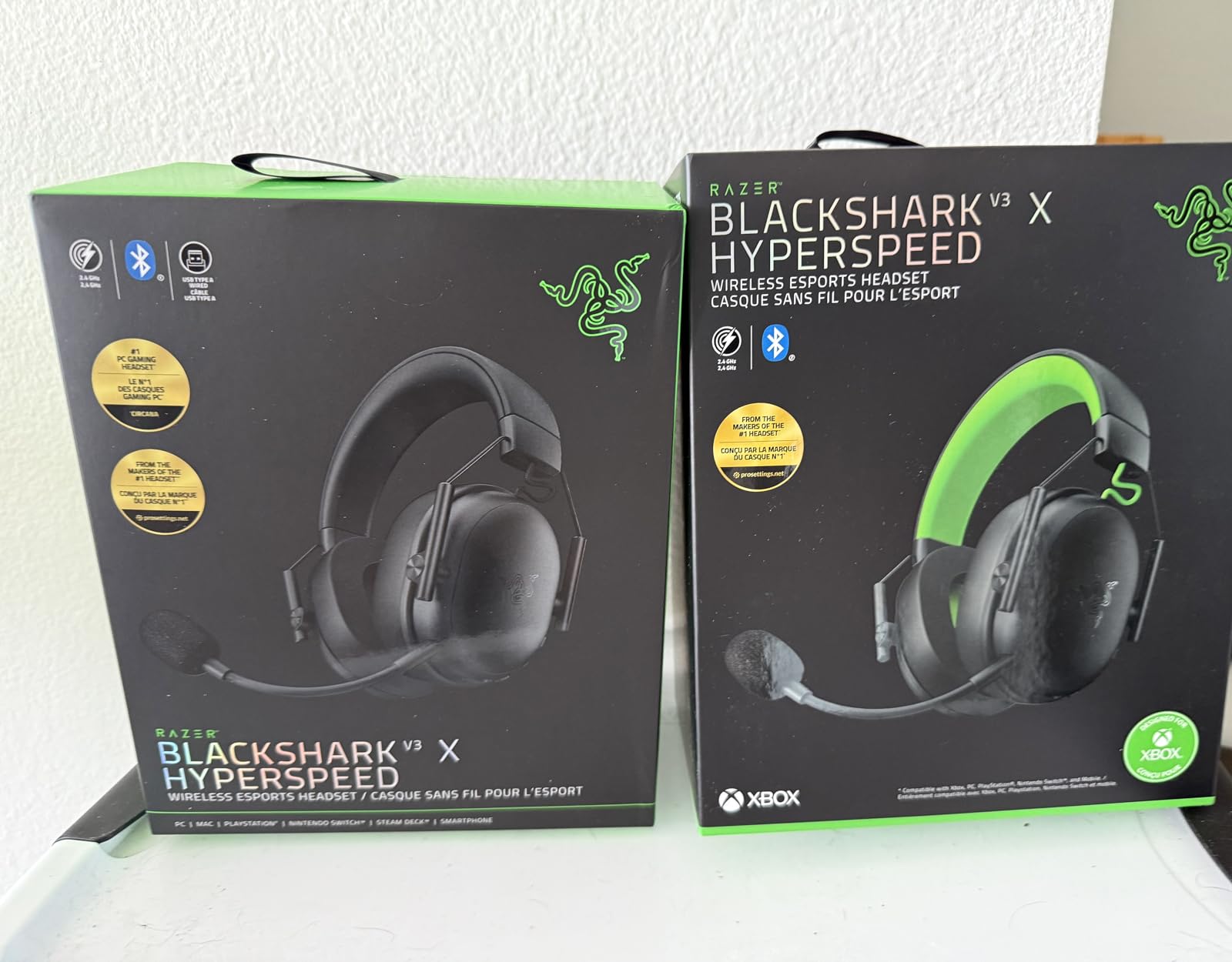 Razer BlackShark V3 X HyperSpeed Wireless Gaming Headset for PC: 50mm Drivers - Cardioid Mic - 2.4 GHz, Bluetooth, USB - Works with Mac, PS5, Nintendo Switch, Smartphone - 70 Hr Battery - Black customer photo 1