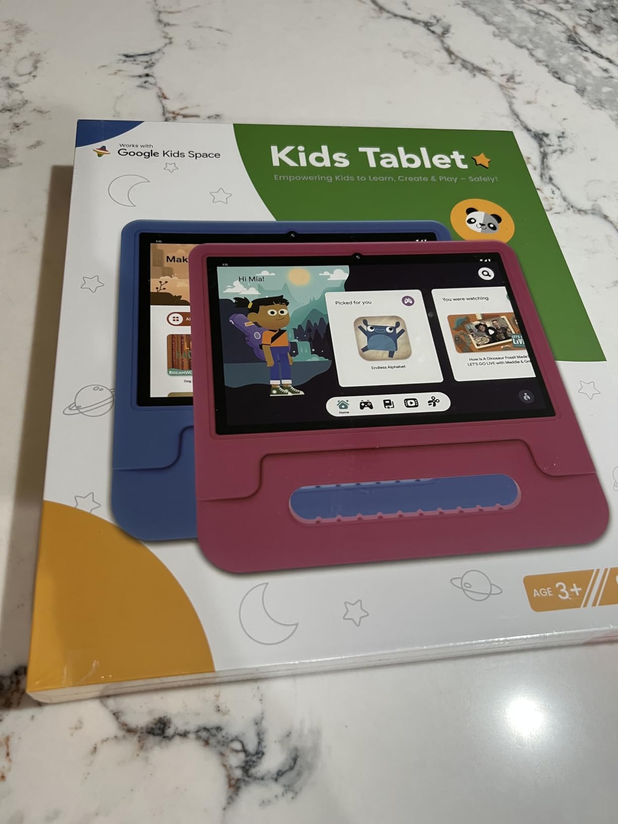CFVOCUY 2025 Kids Tablet, 10.1 Inch Android 15 Tablet for Kids, 8+64GB Storage (1TB Expand), Octa-Core, WiFi 6, Pre-Installed Educational Apps, Parental Control, with EVA Protective Case, Eye Protection Mode customer photo 1