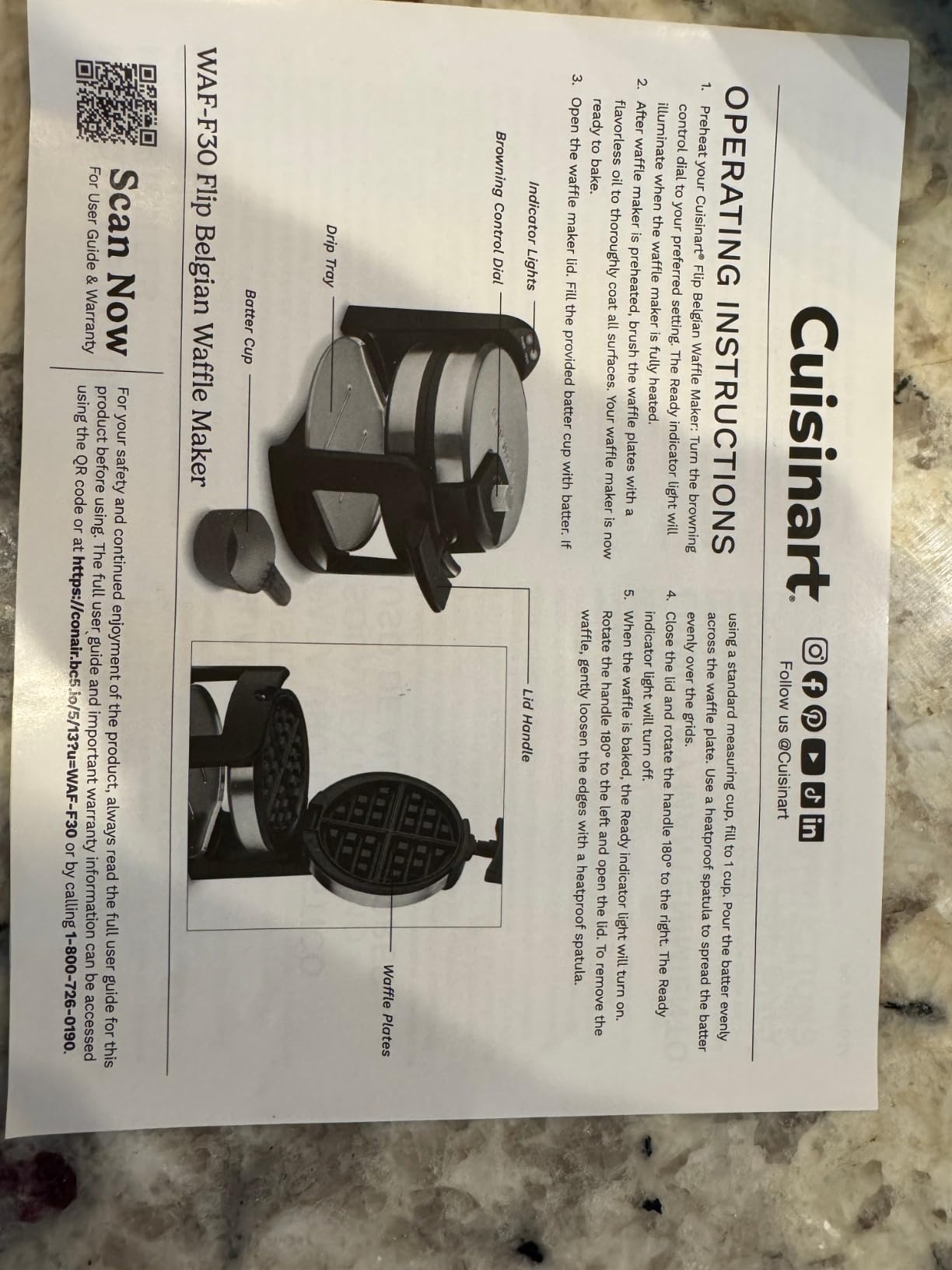 Cuisinart Double Flip Belgian Waffle Maker, WAF-F40NAS - Customer Photo 1