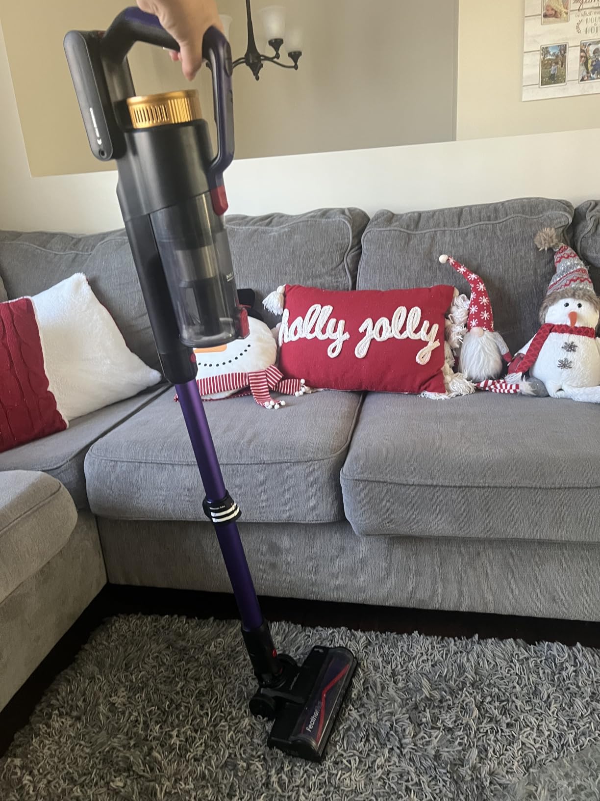 UNINELL HOME UV2 Cordless Vacuum Cleaner, 48000Pa/550W Vacuum Cleaners for Home, Lightweight Stick Vacuum with 65Mins Runtime, Self-Standing&Wall Mount Charging, Tangle-Resistant Vacuum for Pet Hair - Customer Photo 4