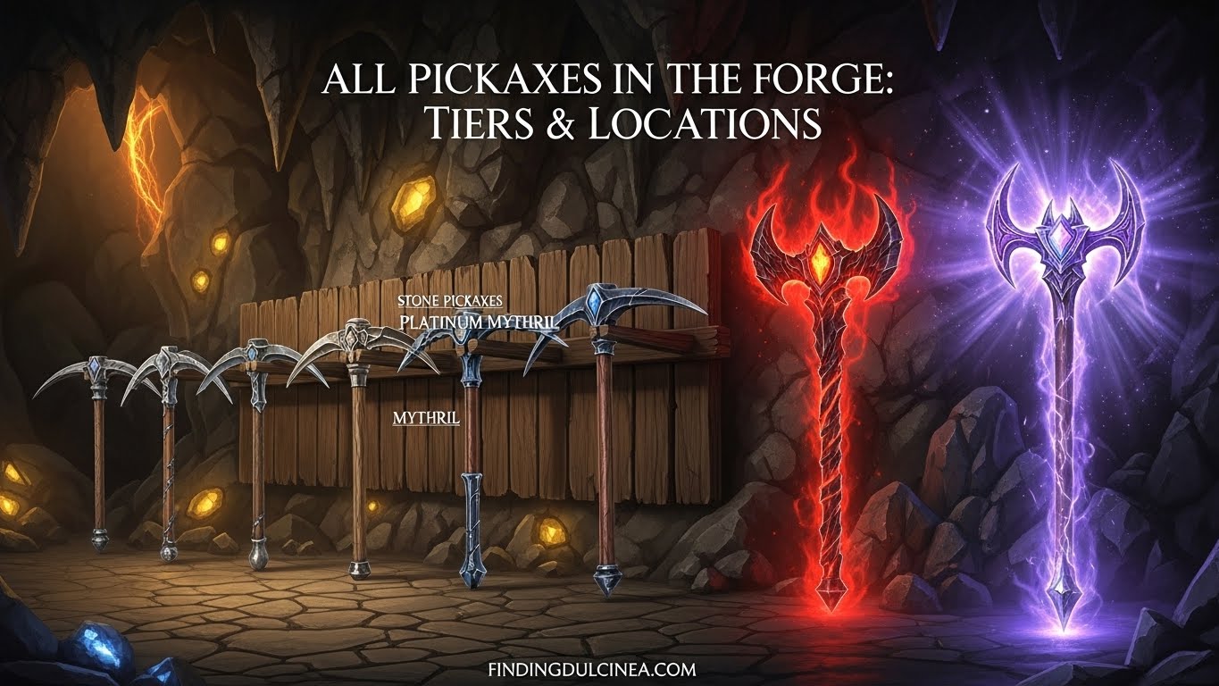 All Pickaxes in The Forge: Locations