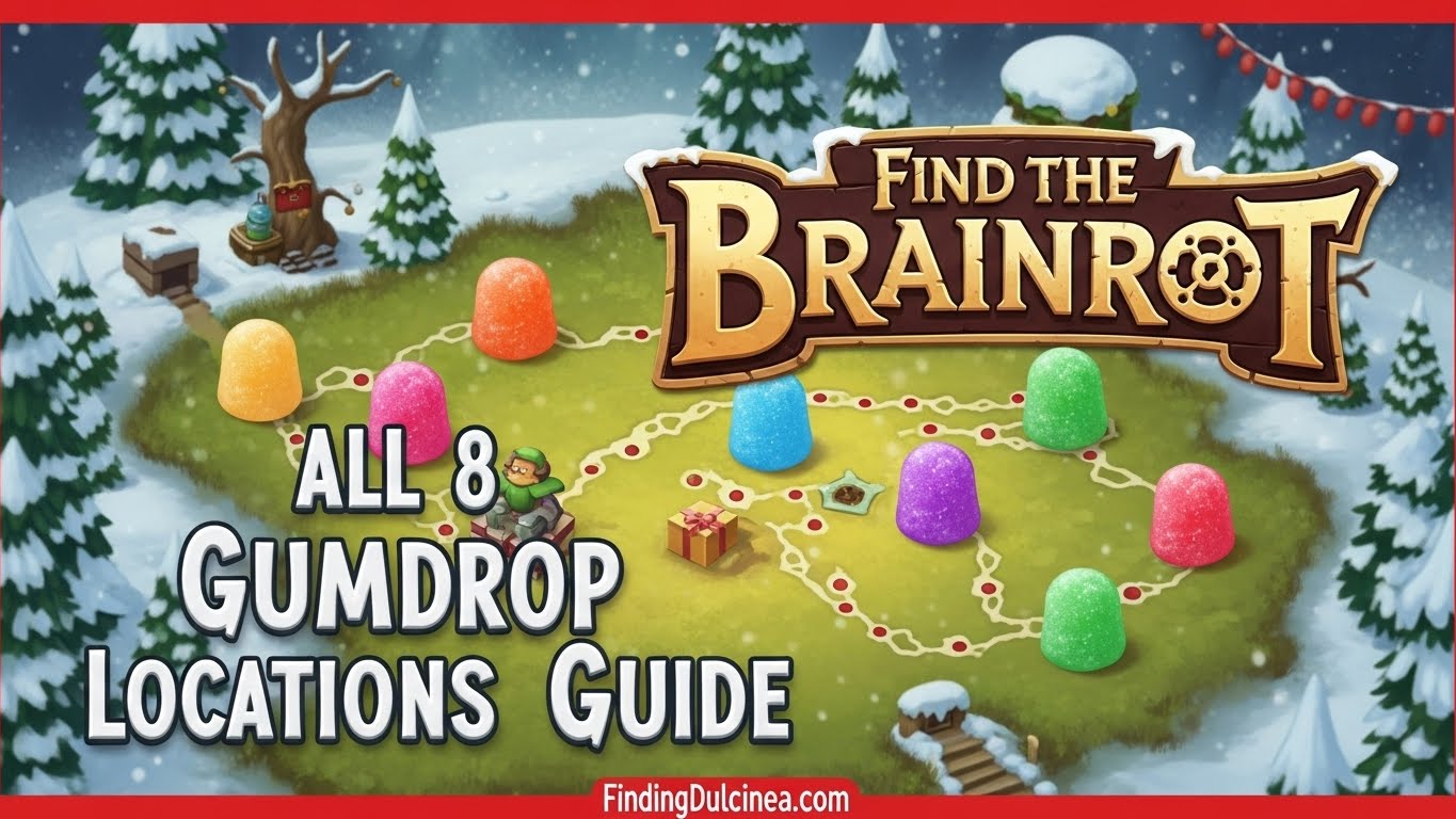 All 8 Gumdrop Locations in Find the Brainrot