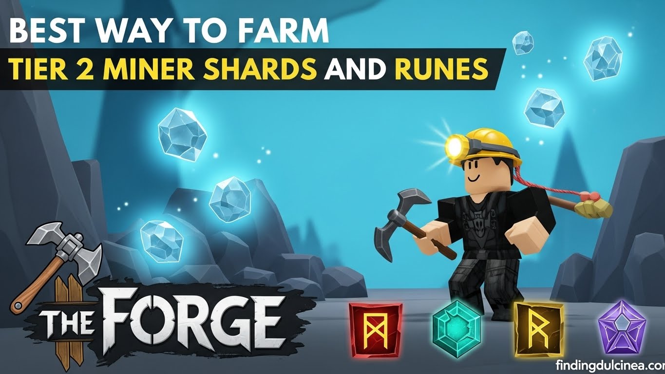 Best Way to Farm Tier 2 Miner Shards and Runes in The Forge