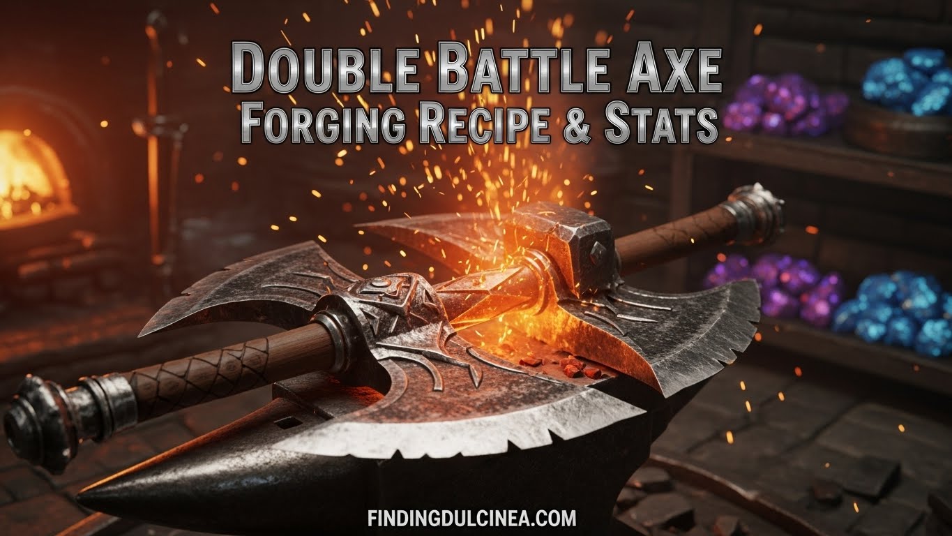 Craft Double Battle Axe in The Forge