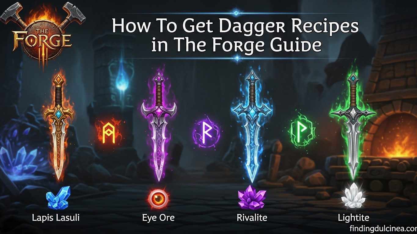 How To Get Dagger Recipes in The Forge Guide