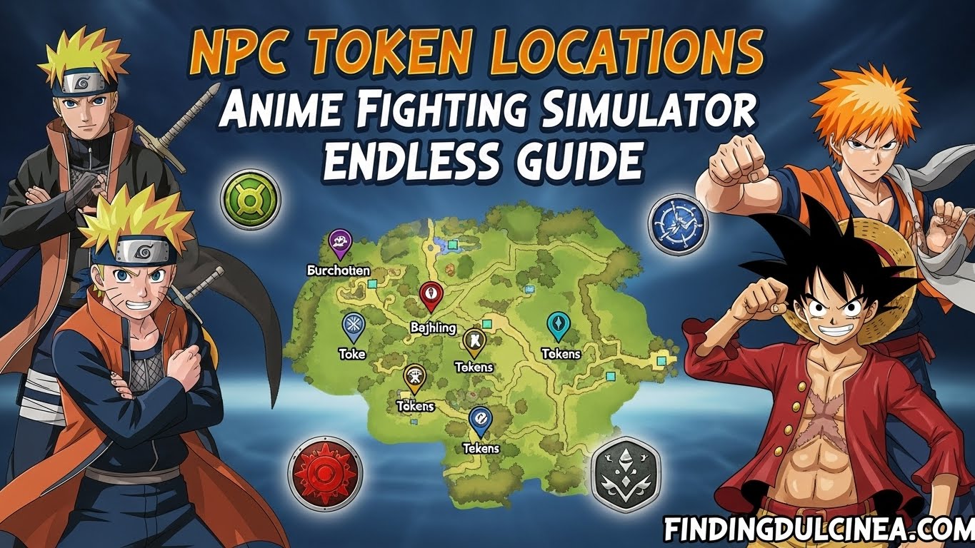 NPC Token Locations In Anime Fighting Simulator Endless Guide