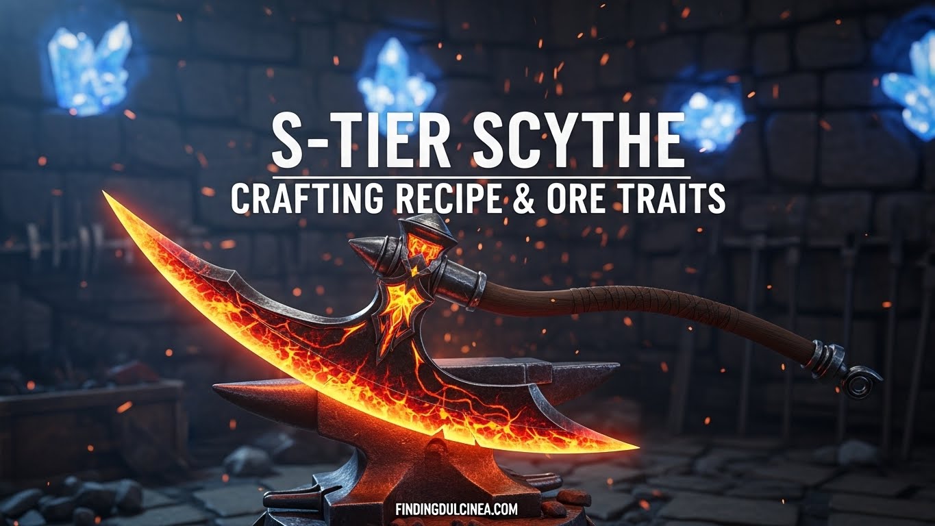 Scythe Crafting Recipe in The Forge