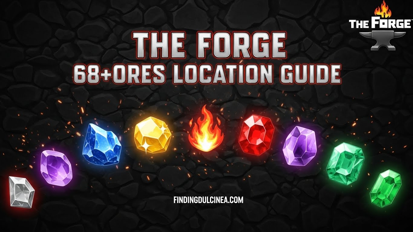 The Forge Roblox 68+Ores Location Guide
