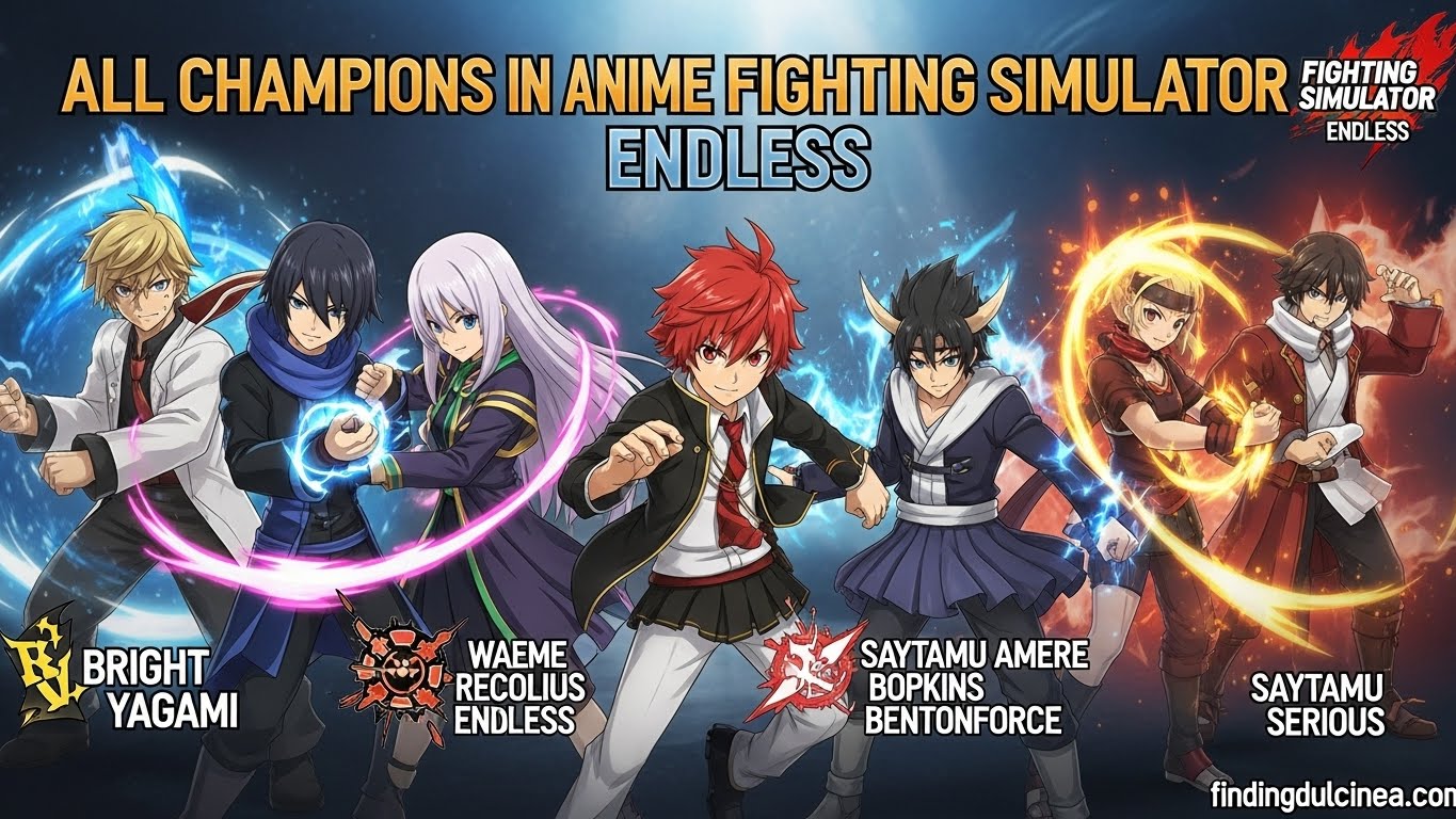 All Champions in Anime Fighting Simulator Endless