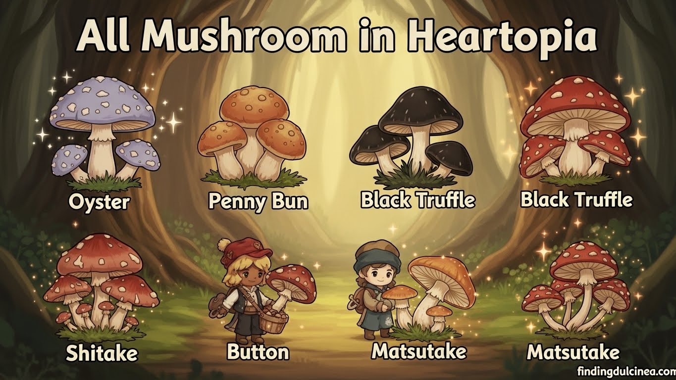 All Mushroom in Heartopia