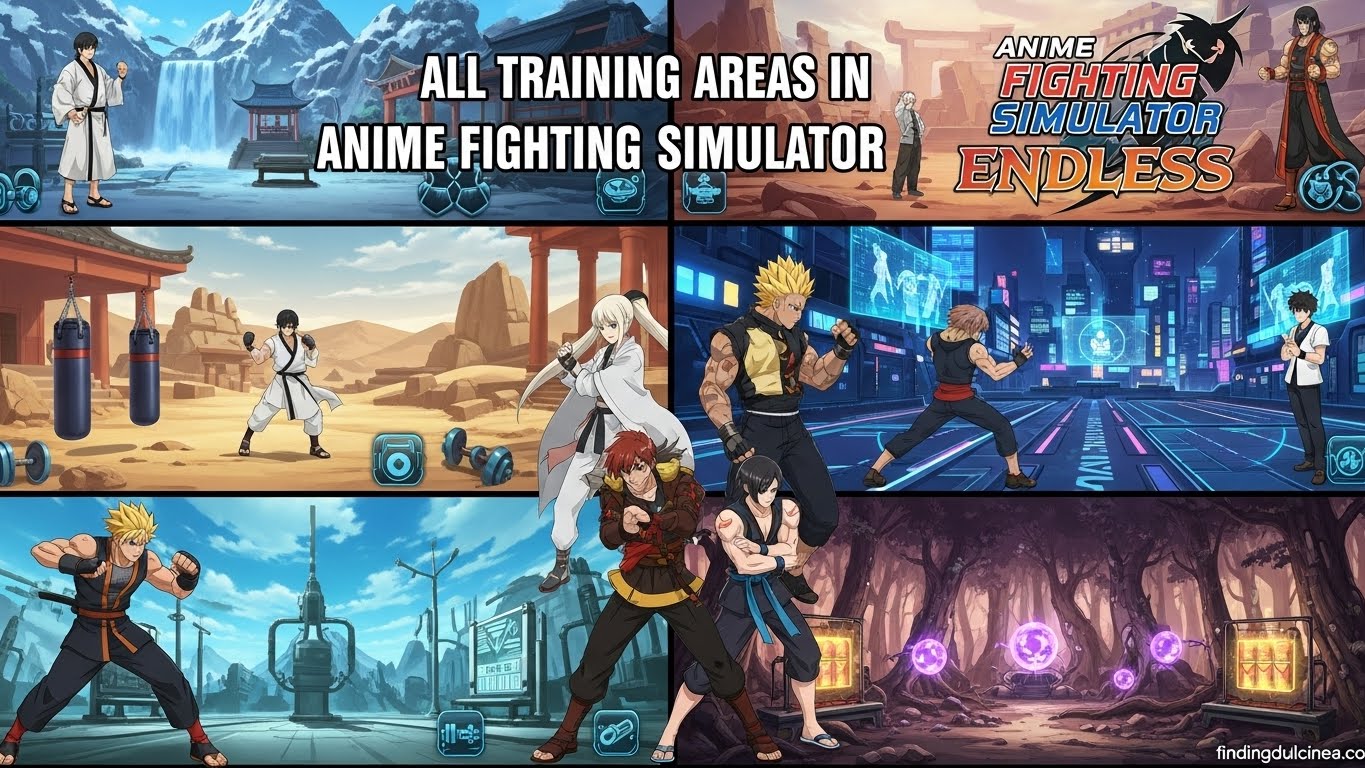 All Training Areas in Anime Fighting Simulator Endless