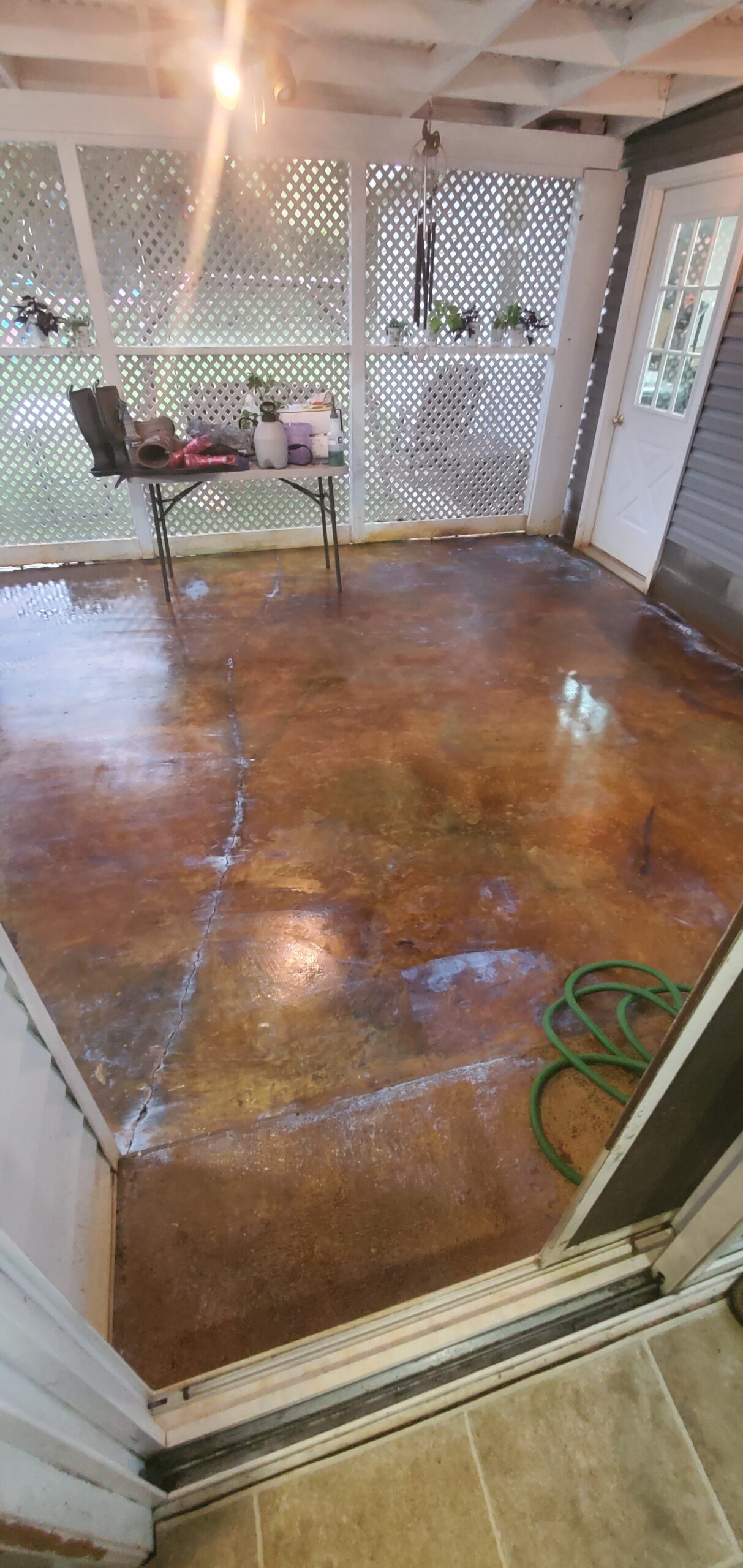 Concrete Acid Stain Semi-Transparent Professional Grade Cement Stain (Black Walnut, 1 Gallon) - Customer Photo 1