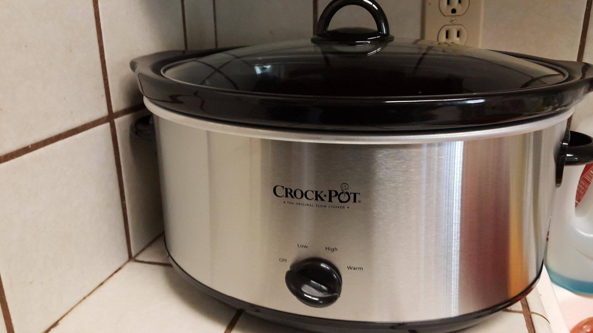 Crock-Pot 7 Quart Oval Manual Slow Cooker, Stainless Steel (SCV700-S-BR), Versatile Cookware for Large Families or Entertaining - Customer Photo 1