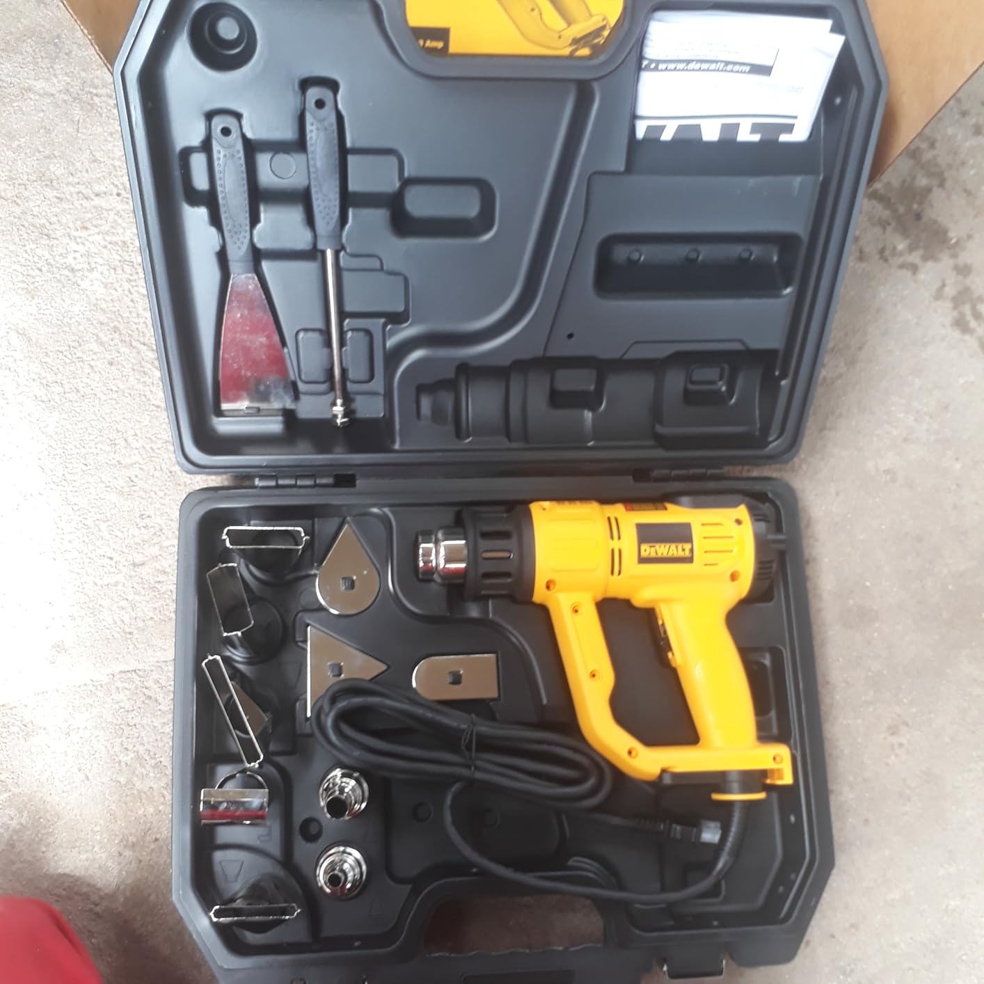 DEWALT Heat Gun with LCD Display & Hard Case/Accessory Kit (D26960K), Yellow customer photo 1