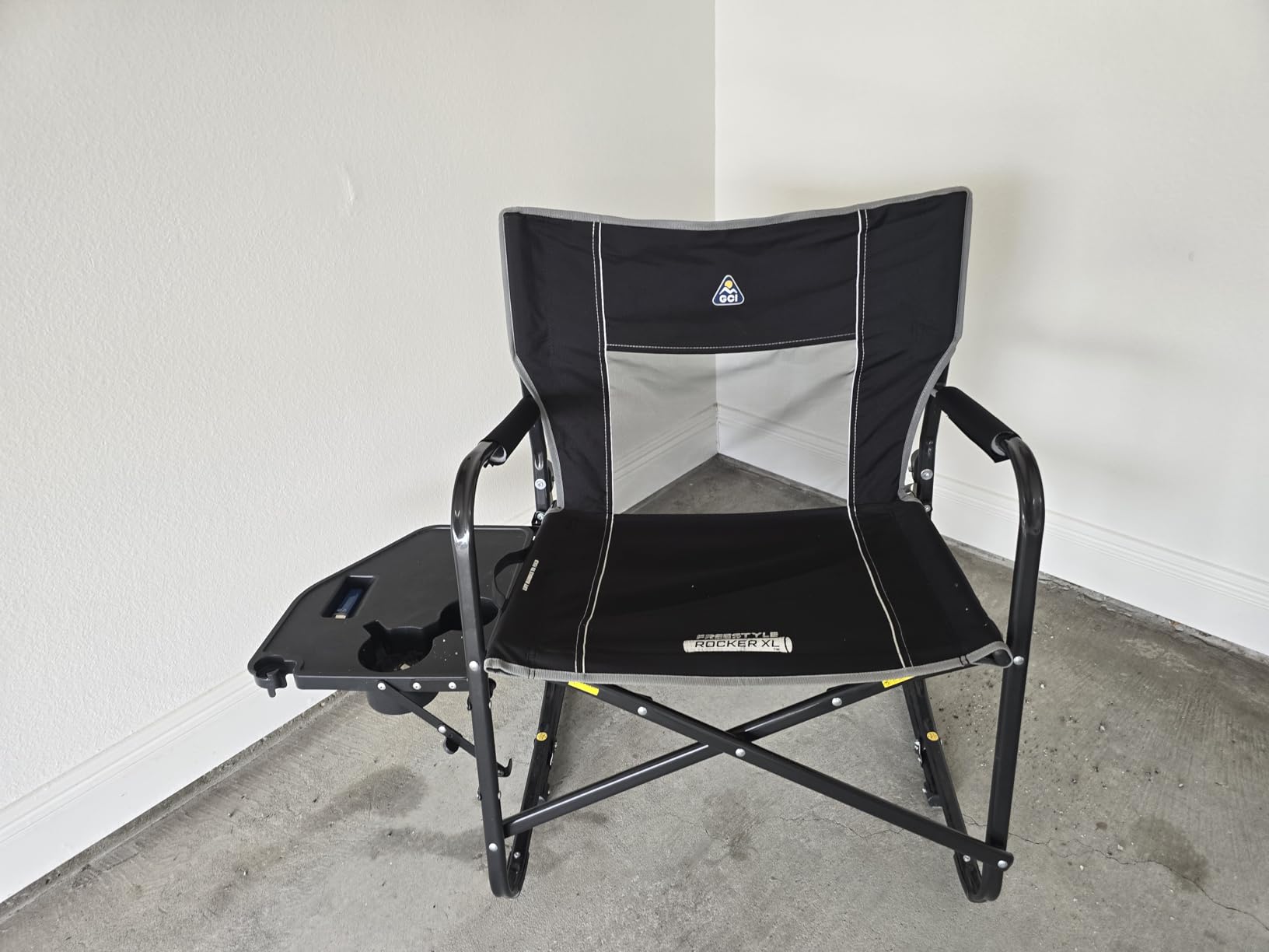 GCI Outdoor Freestyle Rocker Camping Chair | Portable Folding Rocking Chair with Solid, Durable Armrests, Drink Holder & Comfortable Backrest — Indigo Blue Customer Review GCI Outdoor Freestyle Rocker Camping Chair | Portable Folding Rocking Chair with Solid, Durable Armrests, Drink Holder & Comfortable Backrest — Indigo Blue - Customer Photo 2