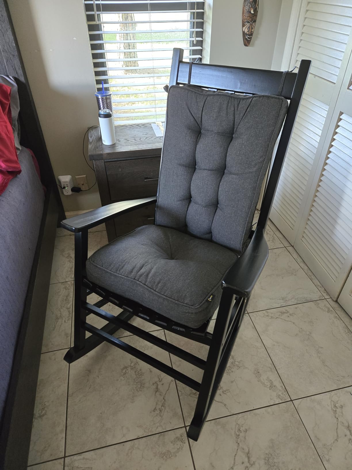Shine Company Vermont Porch Rocker, High Back Wood Rocking Chair, White Customer Review Shine Company Vermont Porch Rocker, High Back Wood Rocking Chair, White - Customer Photo 1