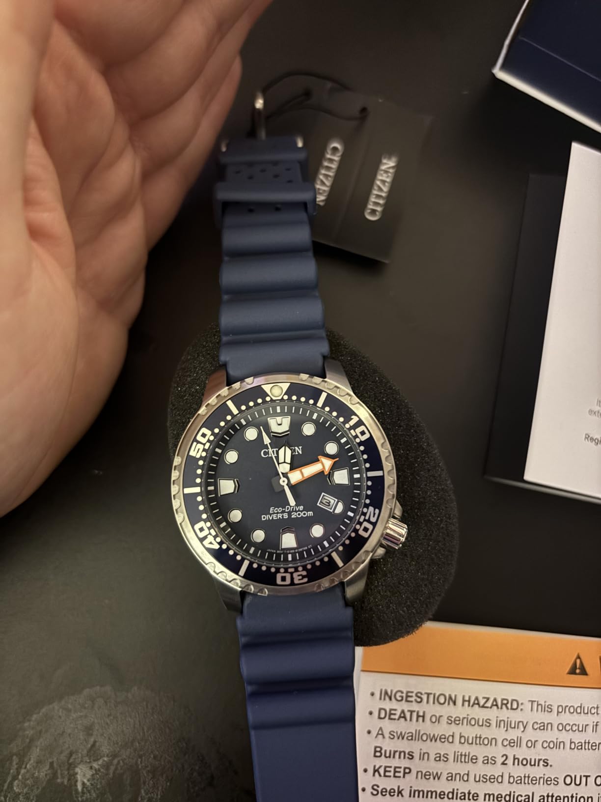 Citizen Promaster Dive Eco-Drive Watch, 3-Hand Date, ISO Certified, Luminous Hands and Markers, Rotating Bezel - Customer Photo 2