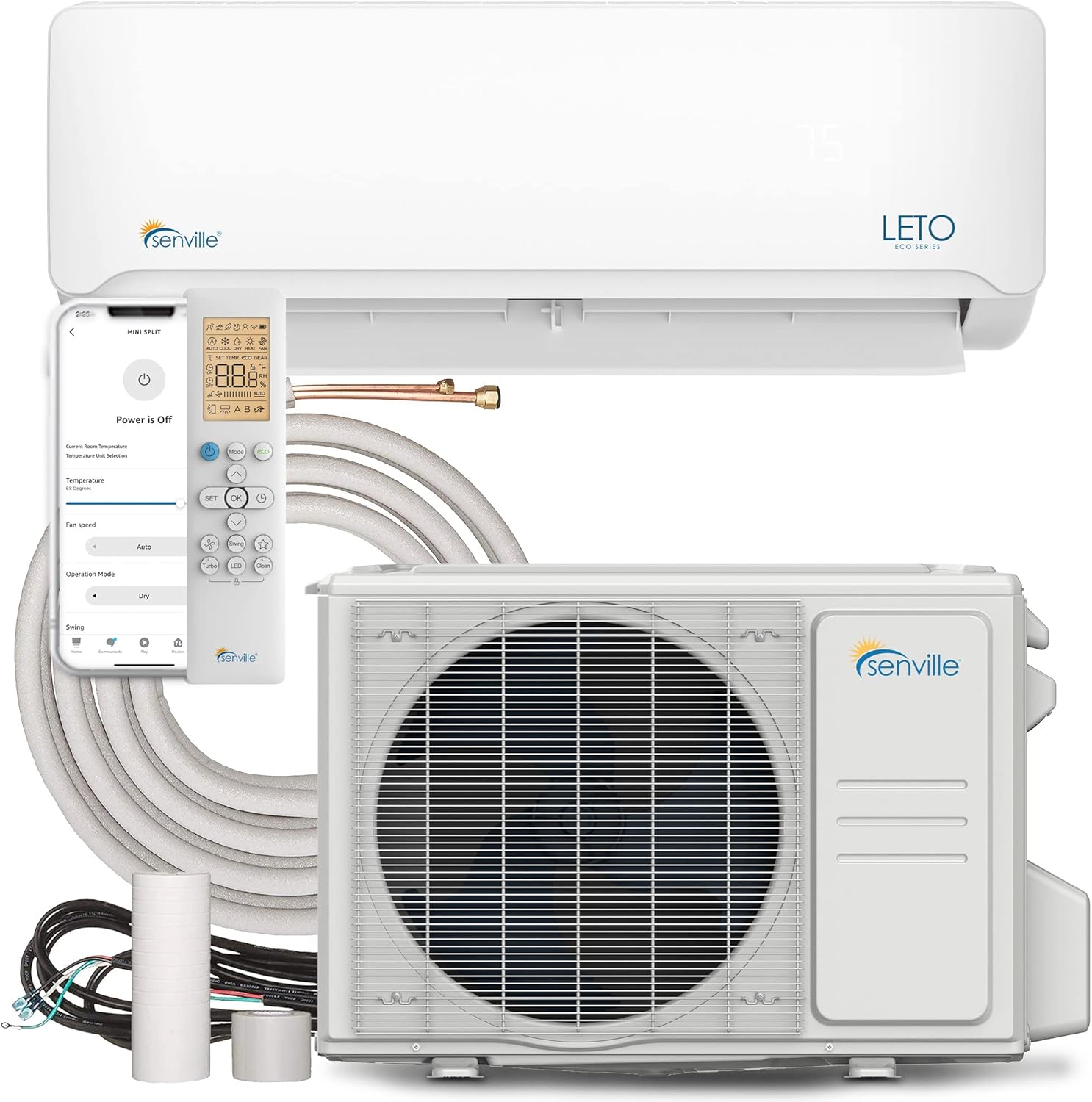 Senville LETO Series Mini Split Air Conditioner Heat Pump, 18000 BTU 208/230V, Inverter, Works with Alexa, SEER2 19, 1.5 Ton, White customer photo 1