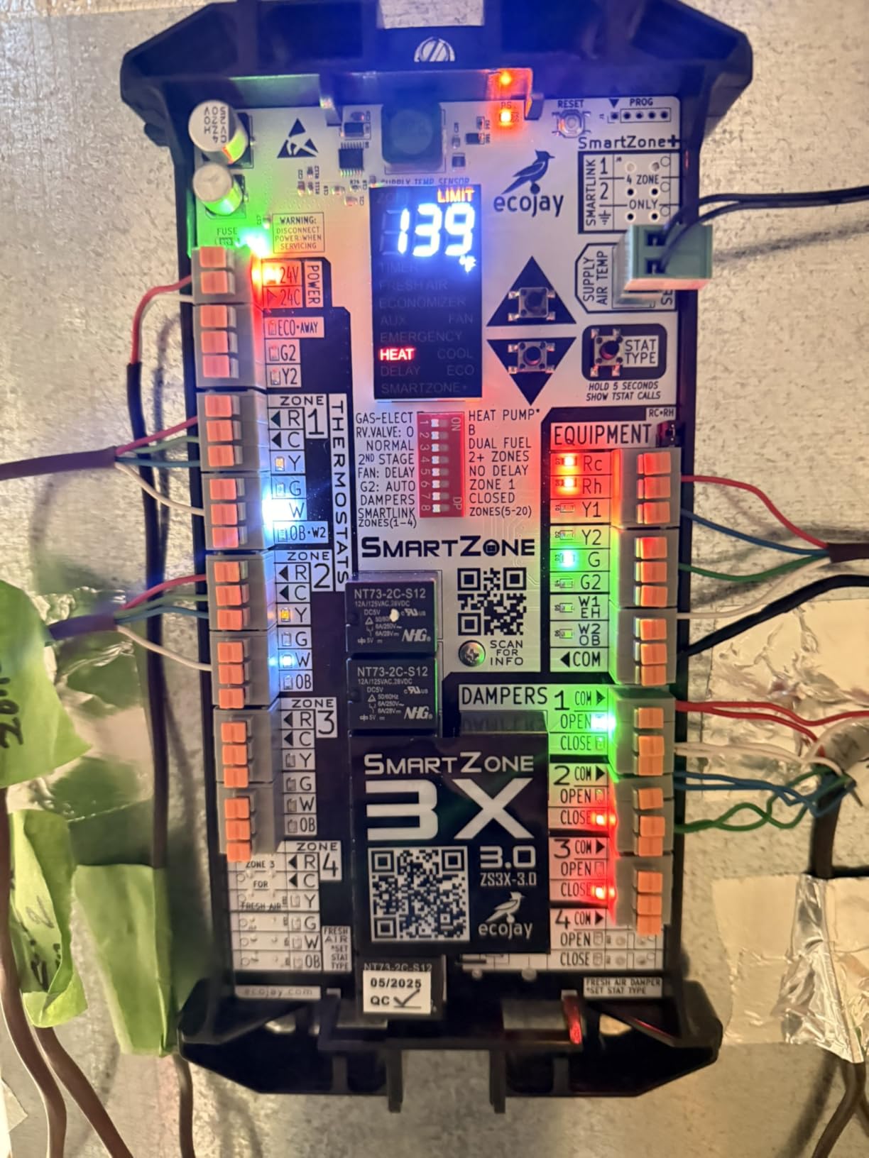 SmartZone-3X : 3 Zone HVAC Controller KIT w/ Temp Sensor; Dual Climate Control to Replace Honeywell HZ322, EWC, Zonefirst, Zonex, Durozone & More customer photo 1