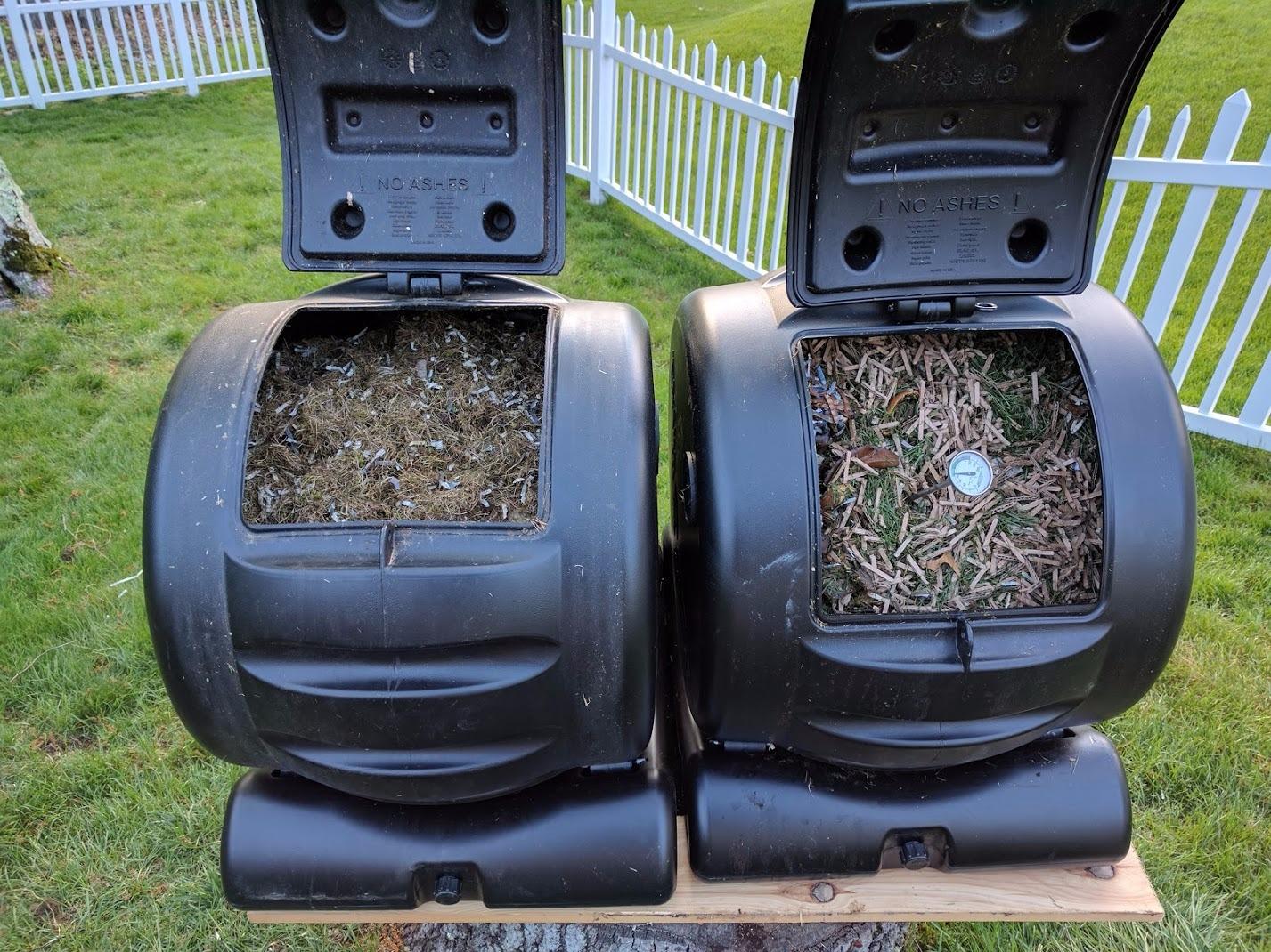 The Most Beautiful Composter in The World in Black, Made in America, Food Safe, BPA and Rust Free, No Assembly Required, Envirocycle Composting Tumbler Bin and Compost Tea Maker - Customer Photo 1