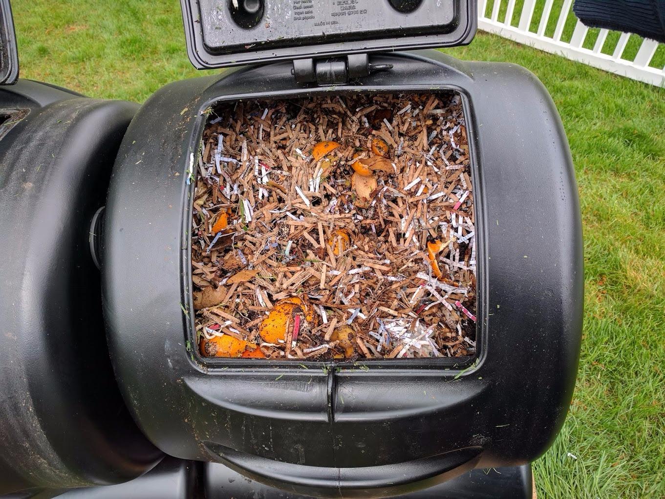 The Most Beautiful Composter in The World in Black, Made in America, Food Safe, BPA and Rust Free, No Assembly Required, Envirocycle Composting Tumbler Bin and Compost Tea Maker - Customer Photo 2