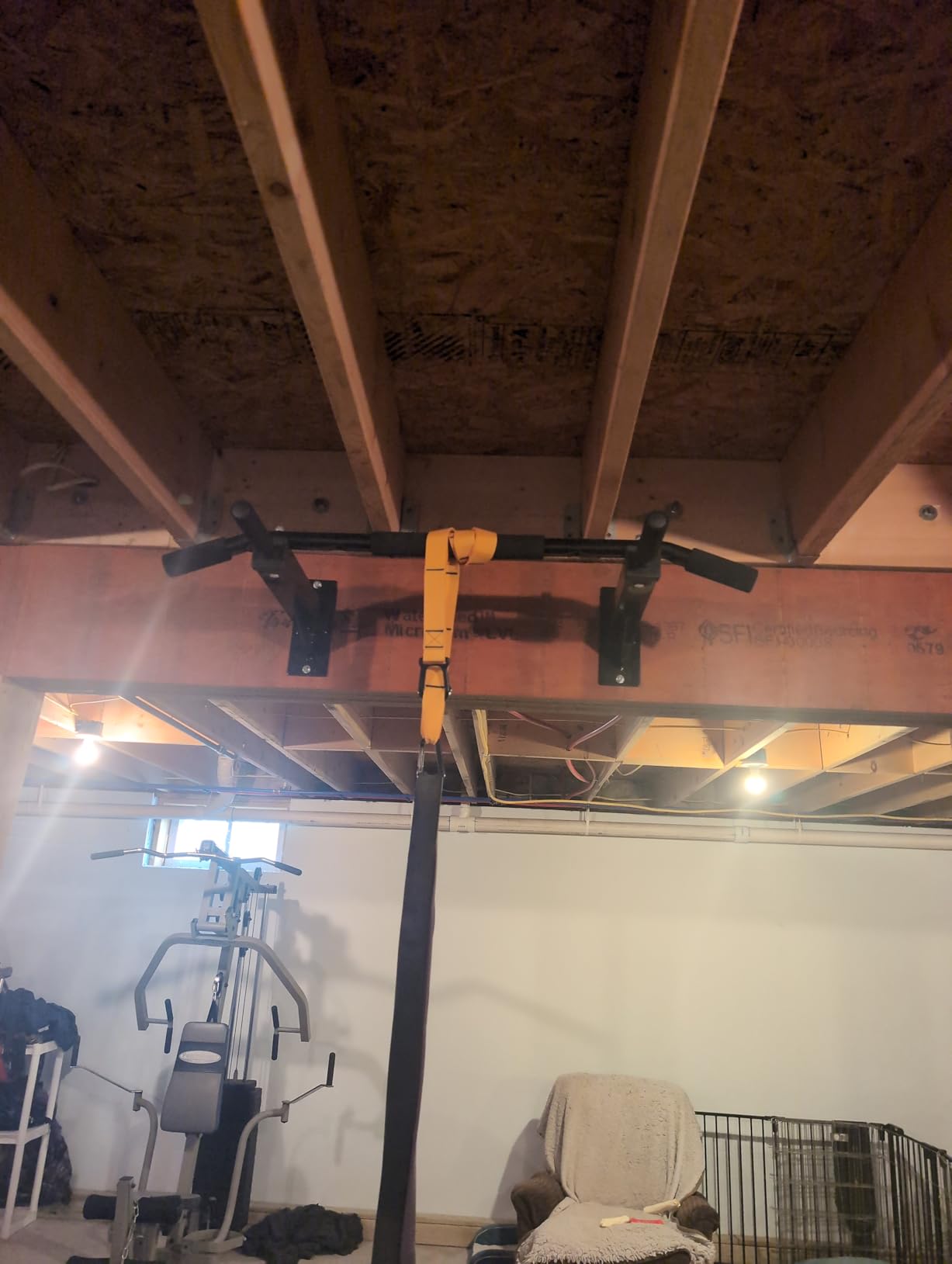Yes4All Pull Up Bar Wall Mounted - Multifunctional Wall Mounted Pull Up Bar for Home Gym Workout Strength Training Equipment - Customer Photo 2