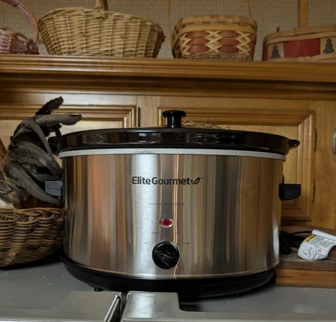 Elite Gourmet MST-900D 8.5Qt Digital Programmable XL Jumbo Slow Cooker, Adjustable Temp, Entrees, Sauces, Stews & Dips, Dishwasher Safe Glass Lid & Crock, Stainless Steel - Customer Photo 1