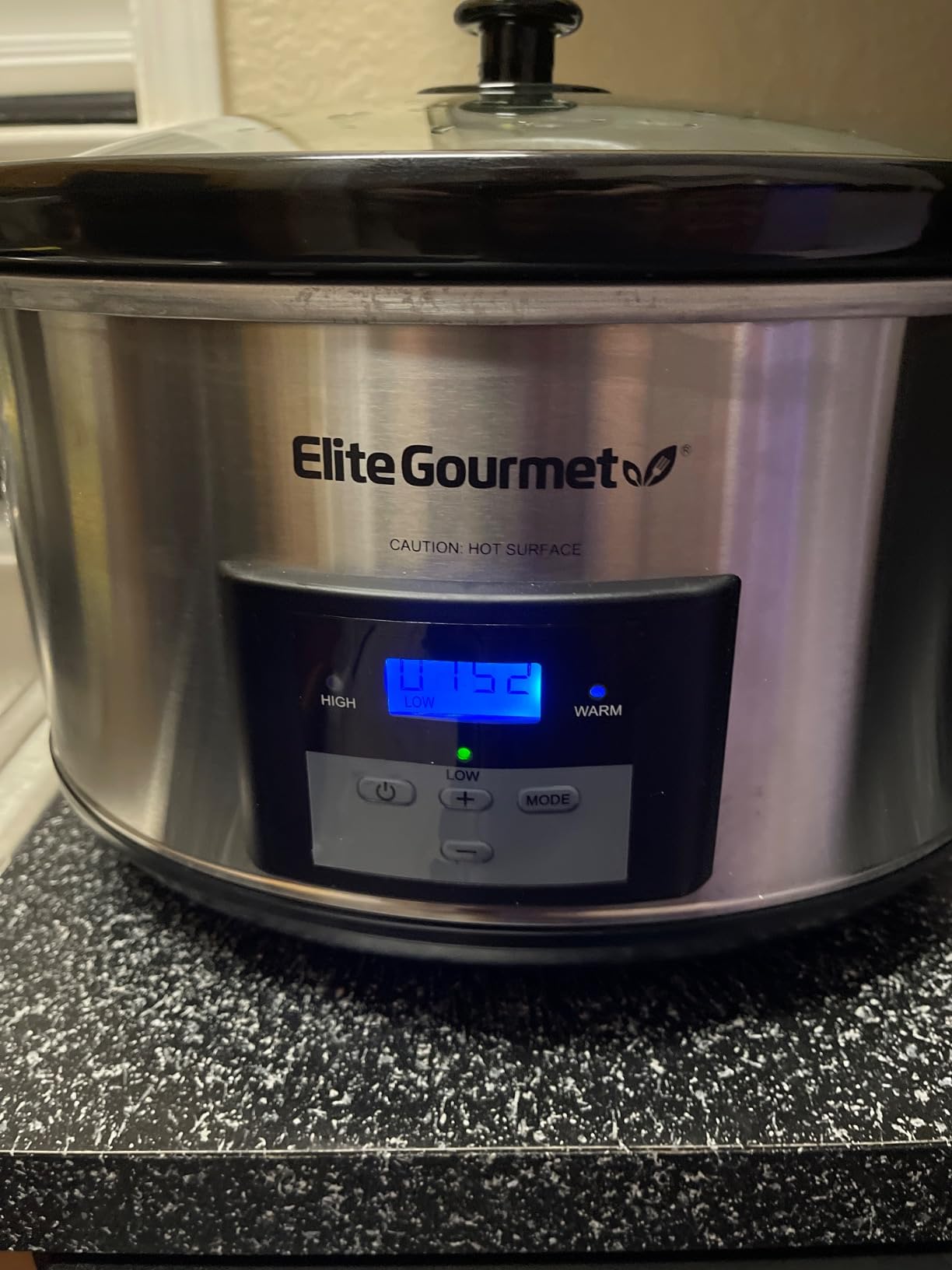 Elite Gourmet MST-900D 8.5Qt Digital Programmable XL Jumbo Slow Cooker, Adjustable Temp, Entrees, Sauces, Stews & Dips, Dishwasher Safe Glass Lid & Crock, Stainless Steel - Customer Photo 2