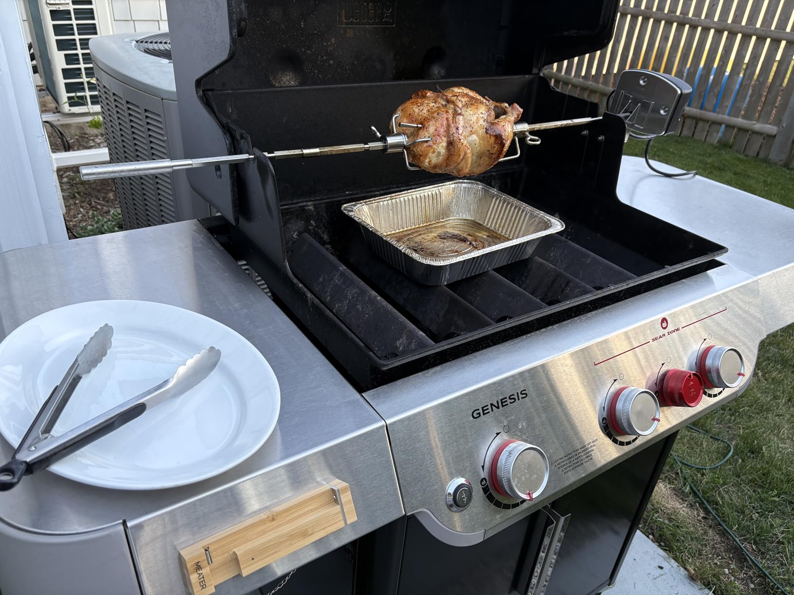 Weber Grill Rotisserie Kit for Genesis II 200/300 Series | Great for Slow Roasting Chicken, Ribs, or Turkey on your Weber Grill; Includes Spit, Forks, and Motor - Grill Accessories customer photo 1