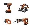 BLACK+DECKER 20V MAX Power Tool Combo Kit, 4-Tool Cordless Power Tool Set with 2 Batteries and Charger (BD4KITCDCRL) - Customer Photo 1