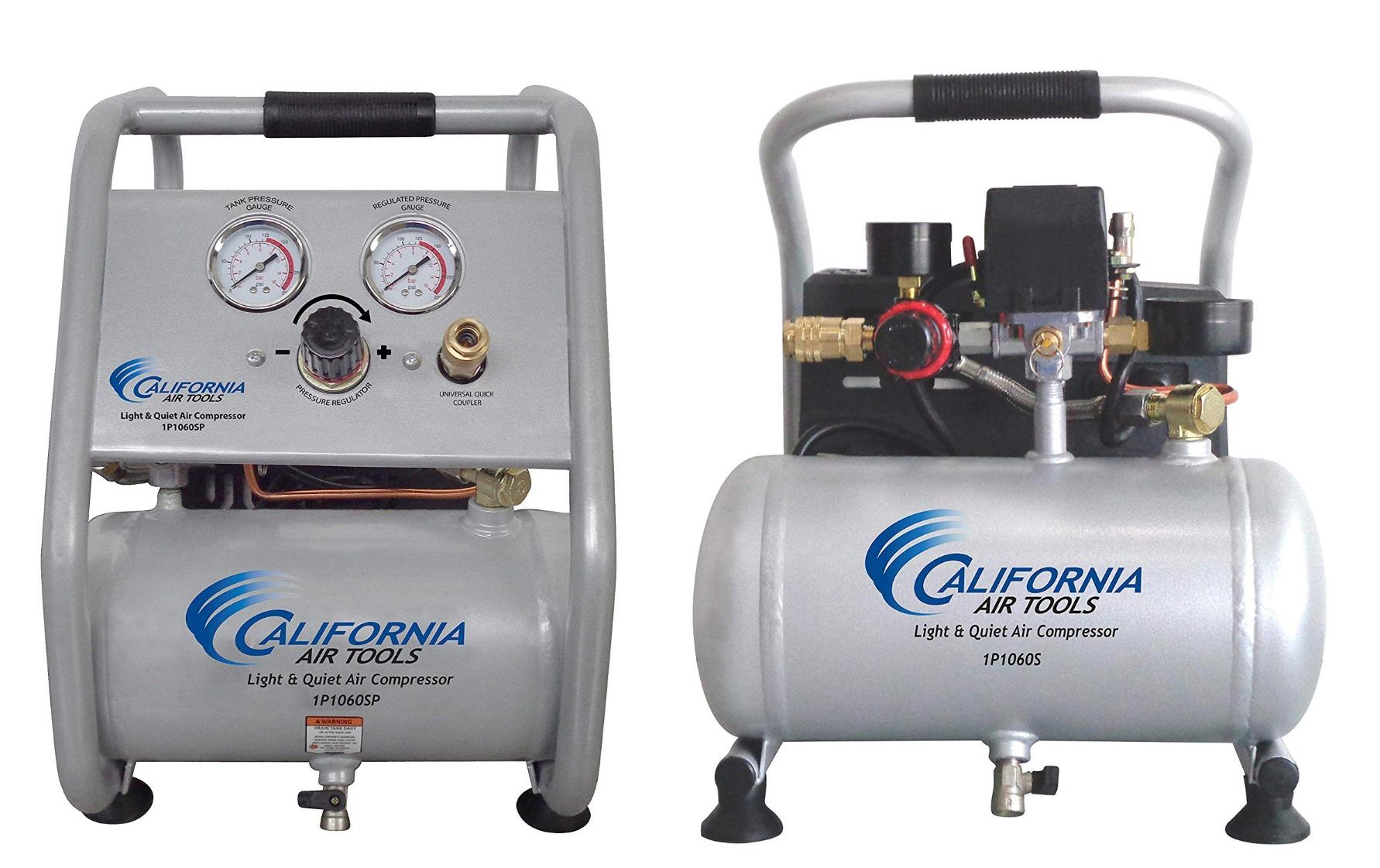 California Air Tools CAT-1P1060S Light & Quiet Portable Air Compressor, Lightweight, Ultra Quiet, Oil-Free, 1 Gallon Steel Tank, .6 HP, 56 dBA Noise Level, Silver customer photo 2