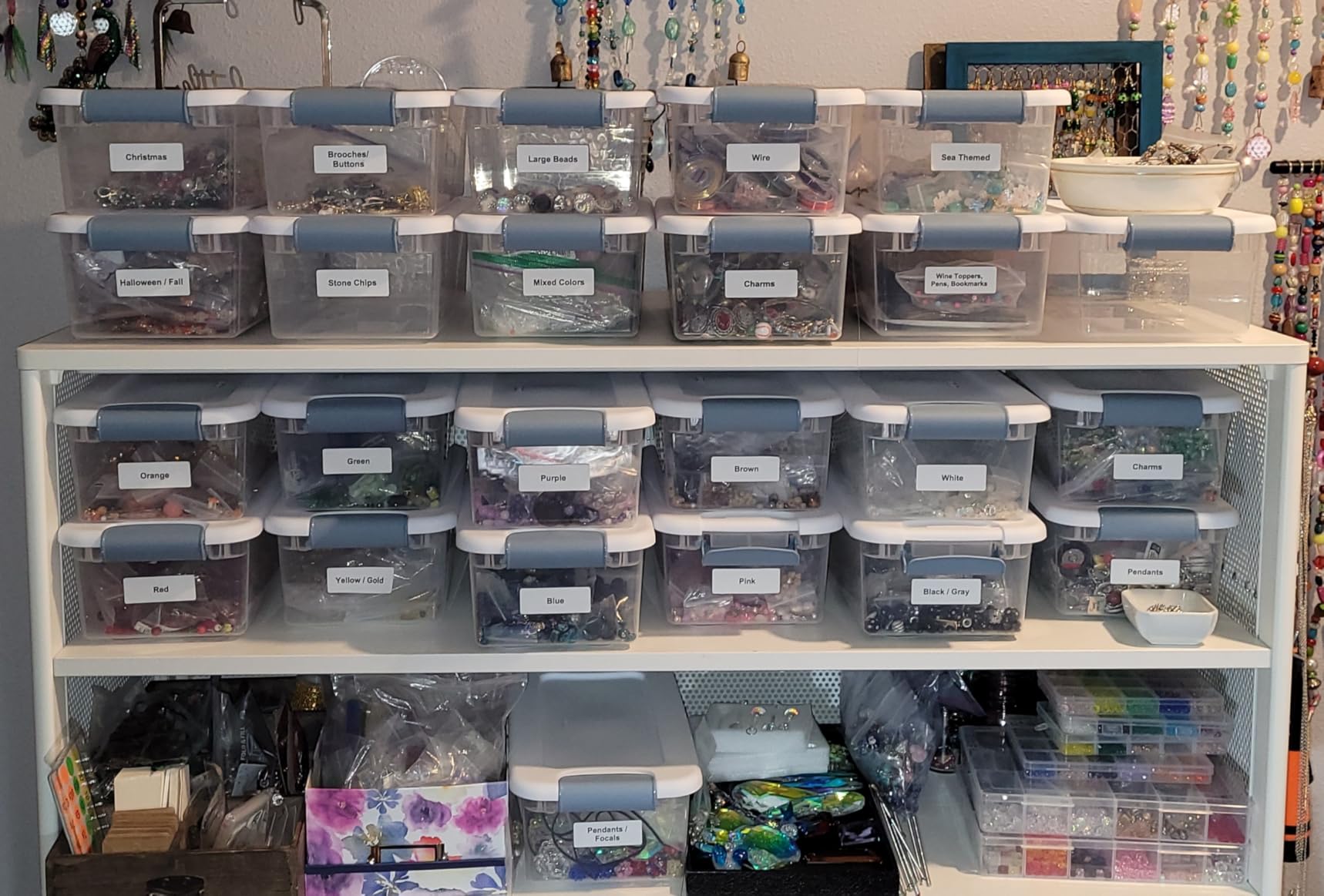 Sterilite 12-Pack Latching Box, Under Bed Storage Bins with Lids, Clear Plastic, 6 Quart - Heavy-Duty Organizing Containers for Closet, Bathroom, and Office - Customer Photo 2