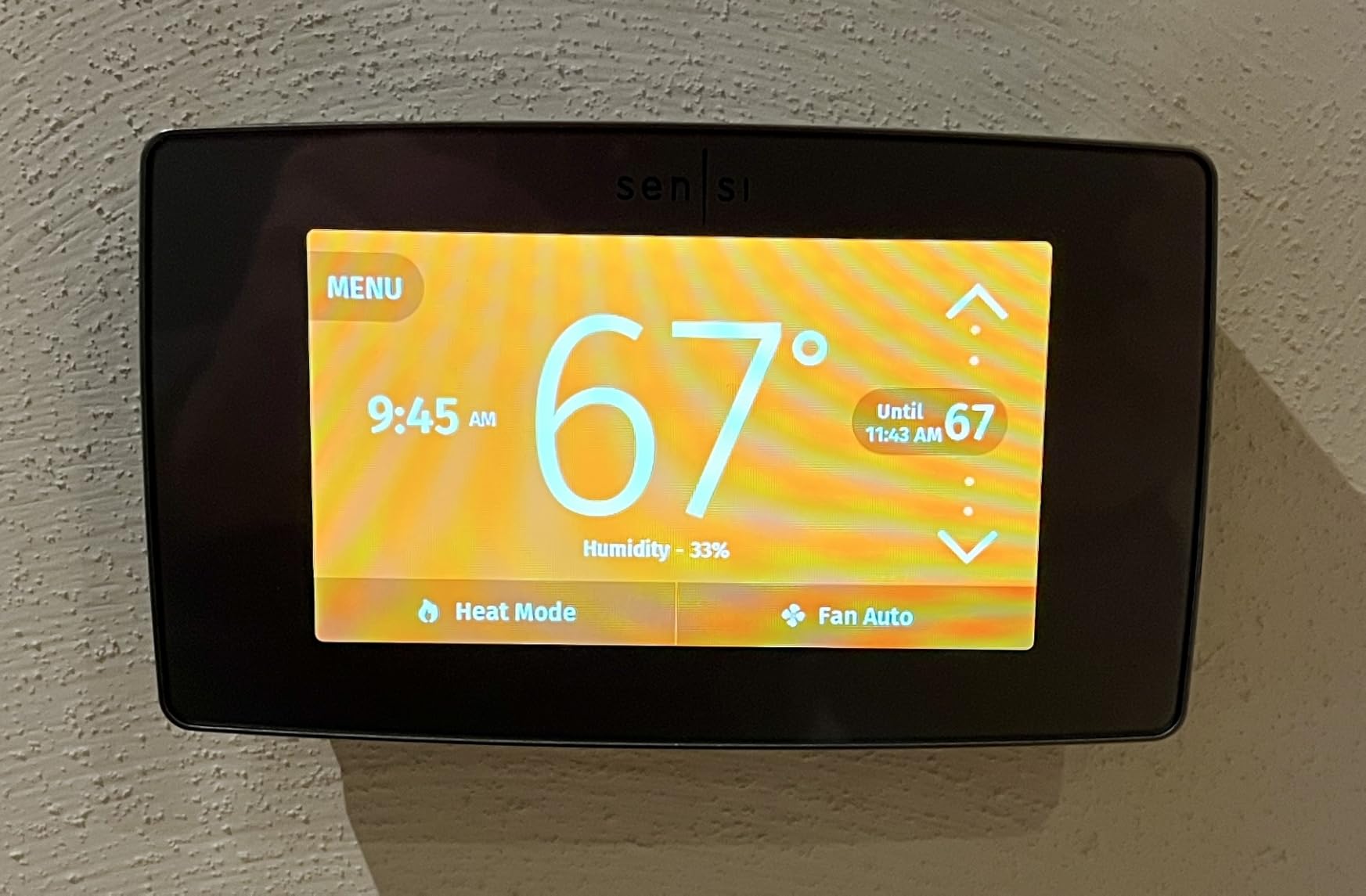 Emerson Sensi Touch Wi-Fi Smart Thermostat with Touchscreen Color Display, Works with Alexa, Energy Star Certified, C-wire Required, ST75 Black customer photo 2