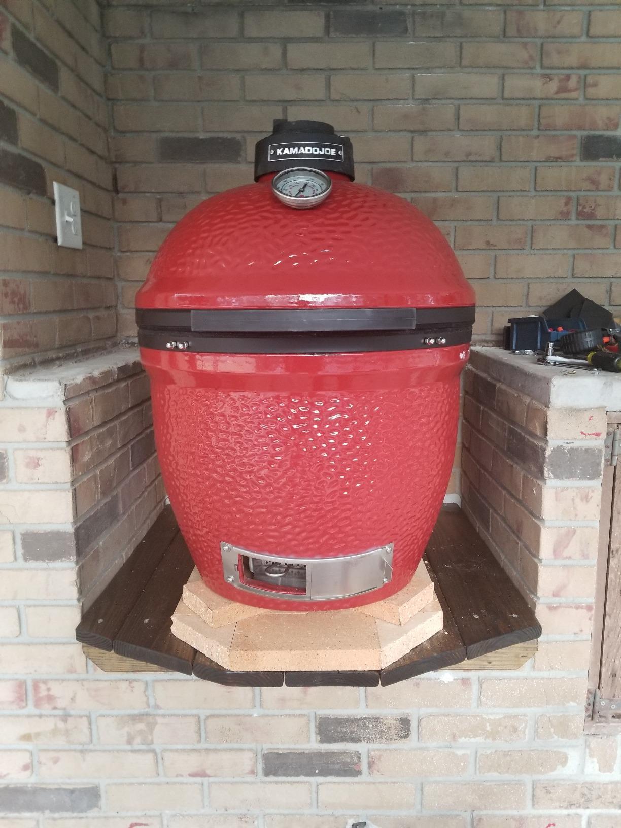 Kamado Joe Classic Joe Series II 18-inch Standalone Ceramic Charcoal Grill and Smoker with AirLift Hinge, Kontrol Tower Top Vent - Customer Photo 5