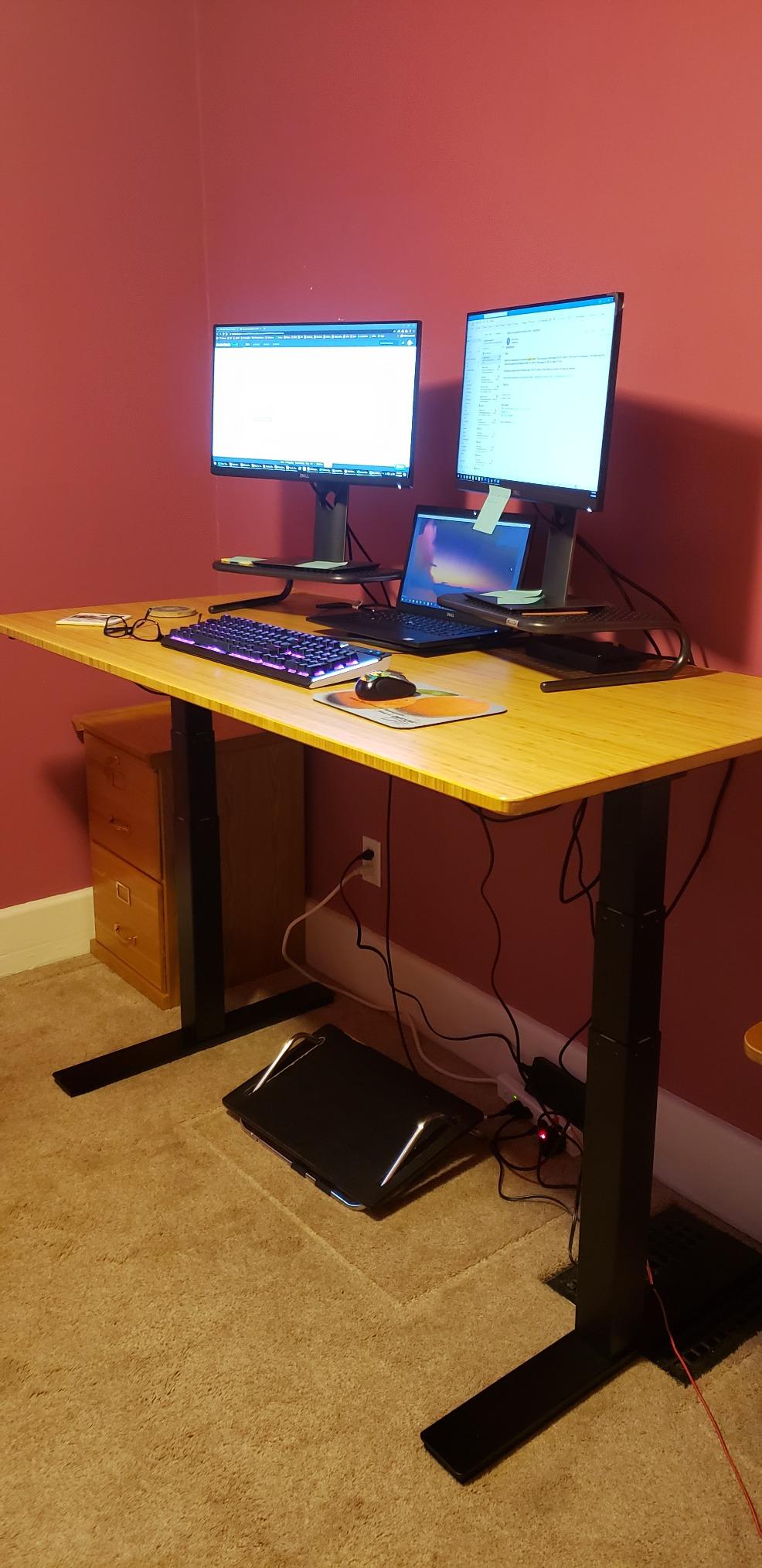 RISE UP dual motor electric standing desk 60x30