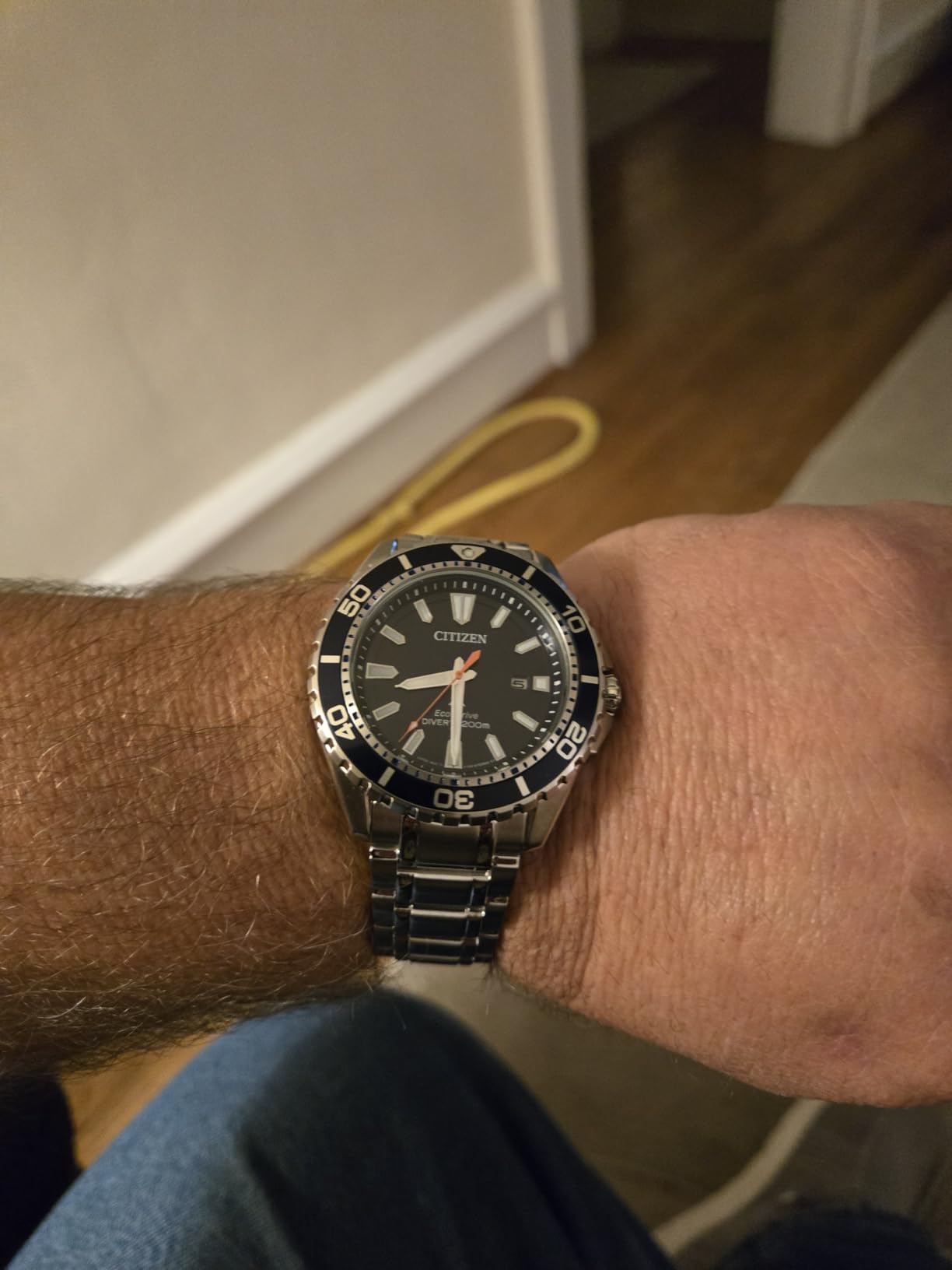 Citizen Men's Promaster Sea Eco-Drive Stainless Steel Watch, 3-Hand Date, One-Way Rotating Bezel, ISO Compliant, Luminous Hands and Markers - Customer Photo 1